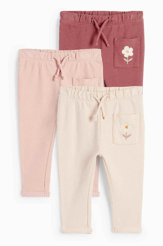 Multipack of 3 - floral - baby joggers