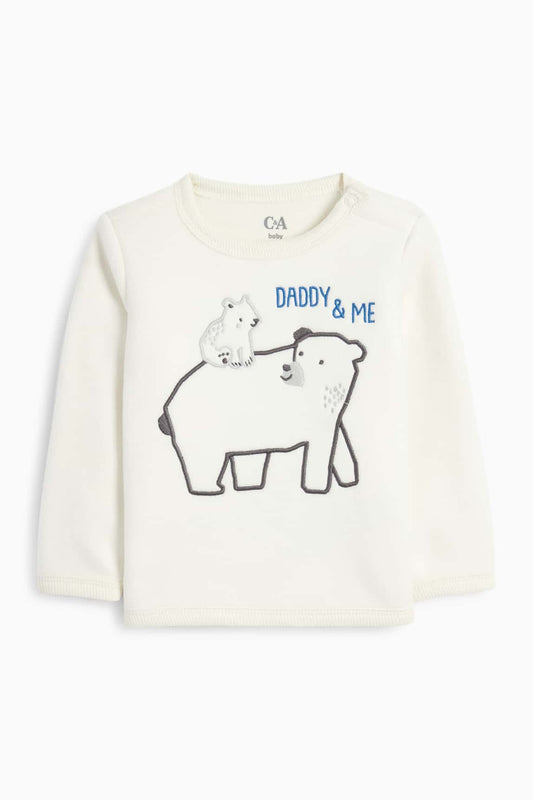 Polar bear - fleece baby jumper