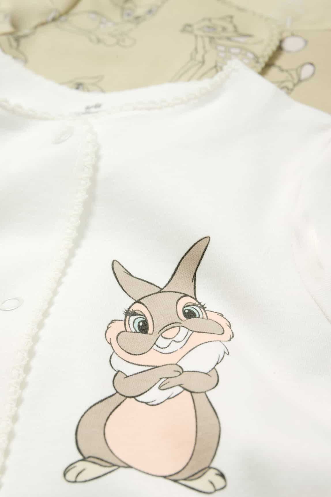 Multipack of 2 - Bambi - baby sleepsuit