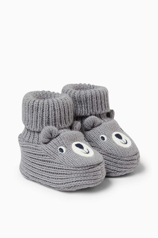 Teddy bear - baby booties