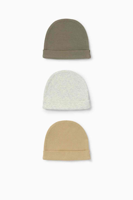 Multipack of 3 - baby beanie - ribbed