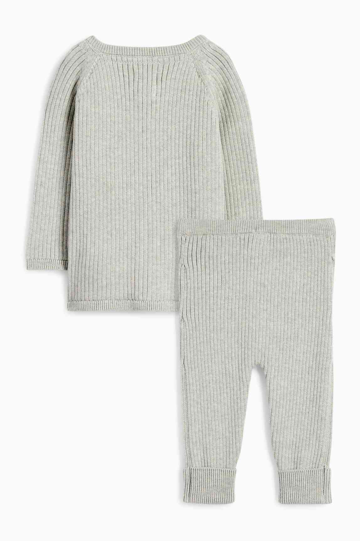 Baby outfit - ribbed - 2 piece