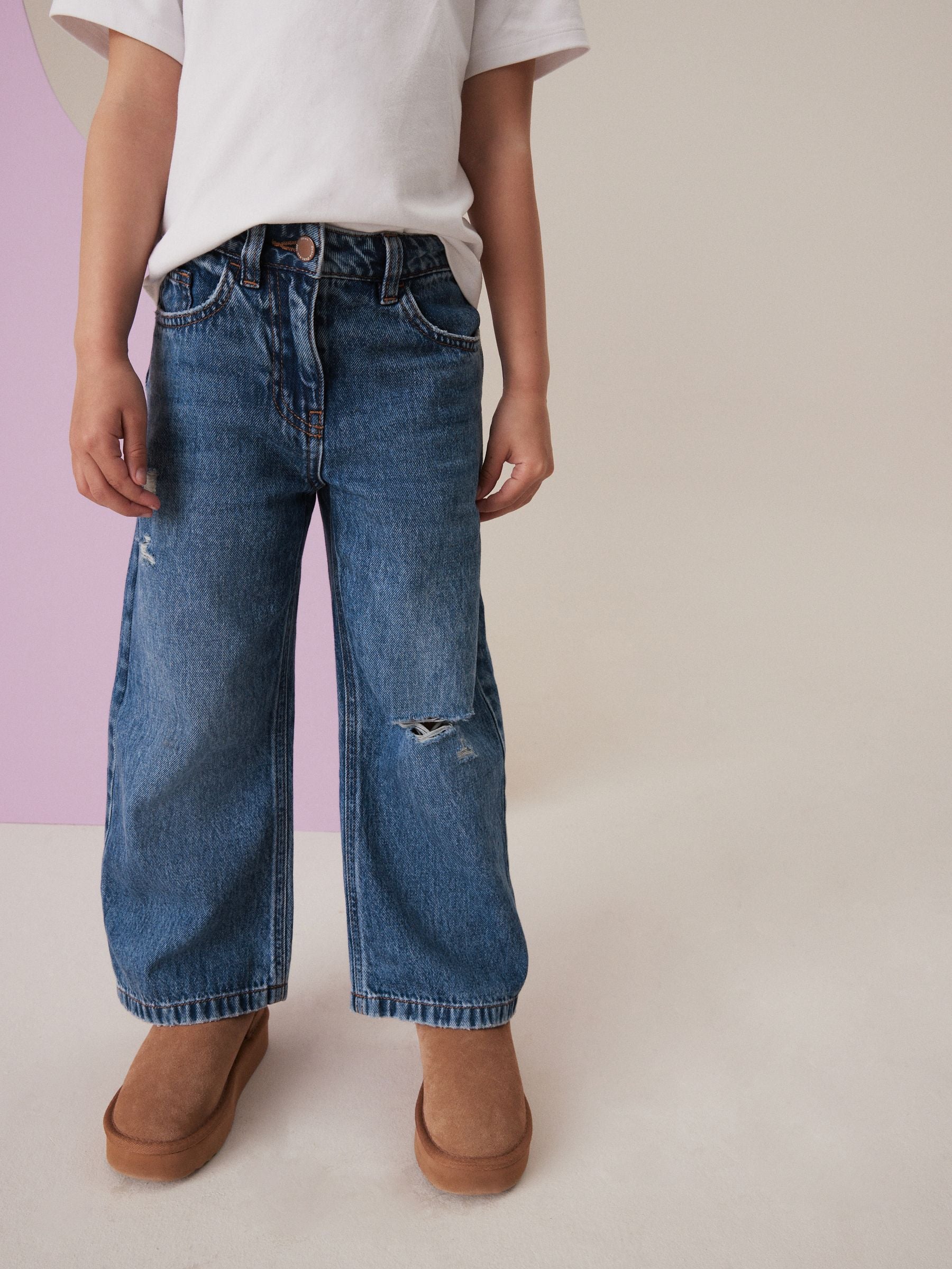 Dark Wash Wide Leg Jeans (3-16yrs)