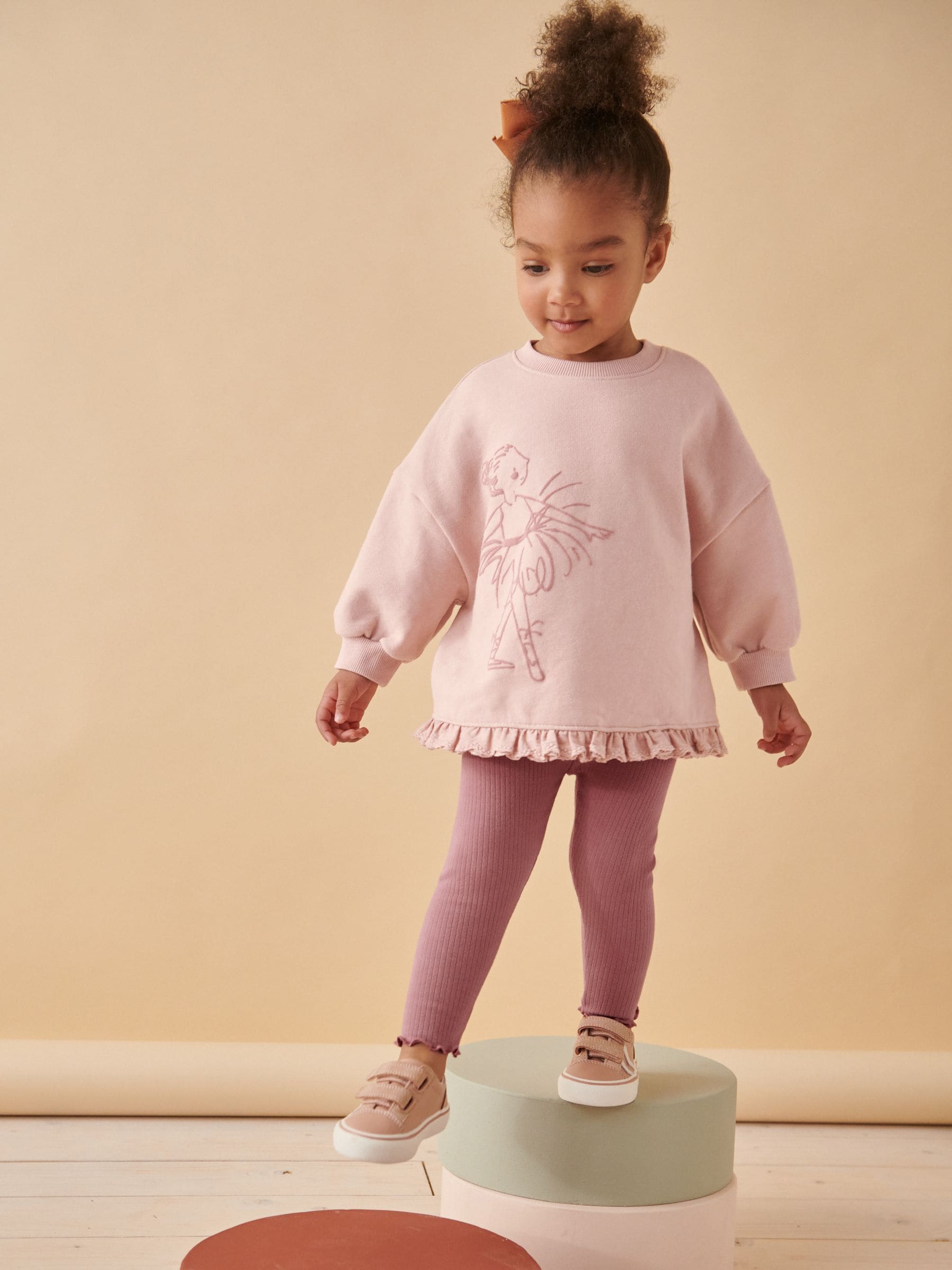 Pink Fairy Frill Hem Sweater & Leggings Set (3mths-7yrs)