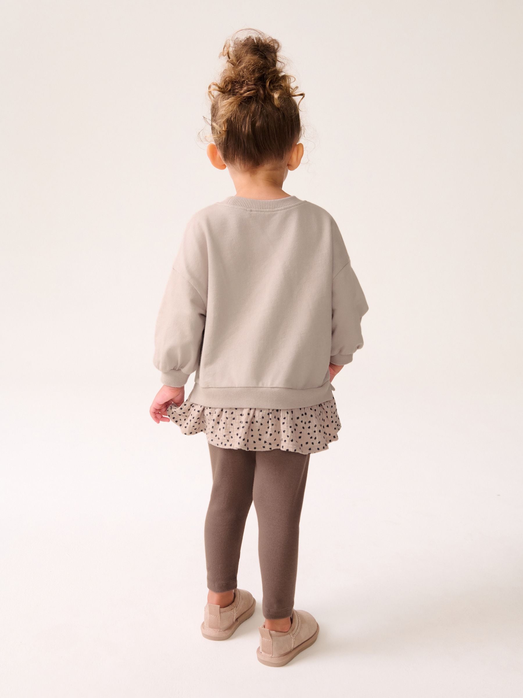 Neutral Tan Long Sleeve Top and Leggings Set (3mths-7yrs)