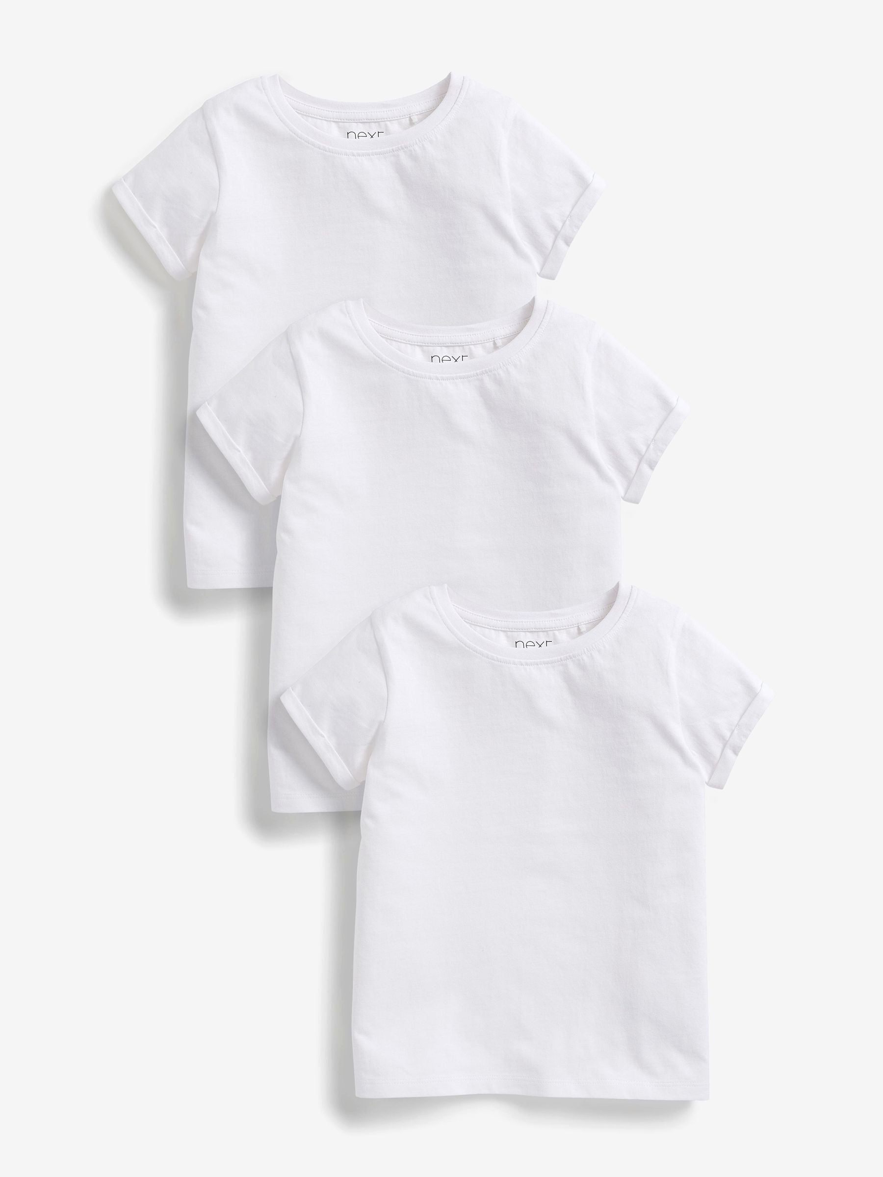 White 3 Pack T-Shirts (3-16yrs)