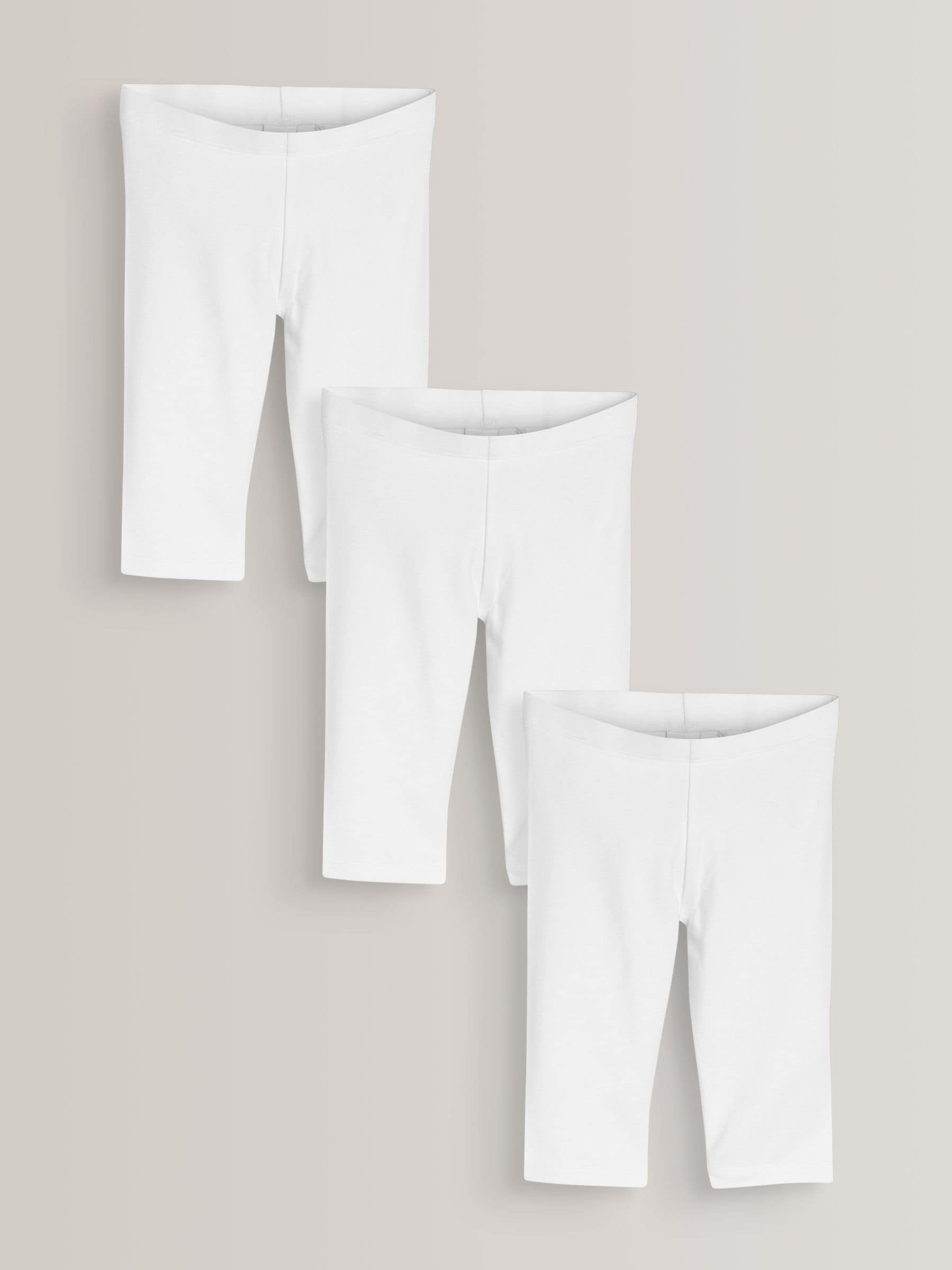 White 3 Pack Cropped Leggings (3-16yrs)