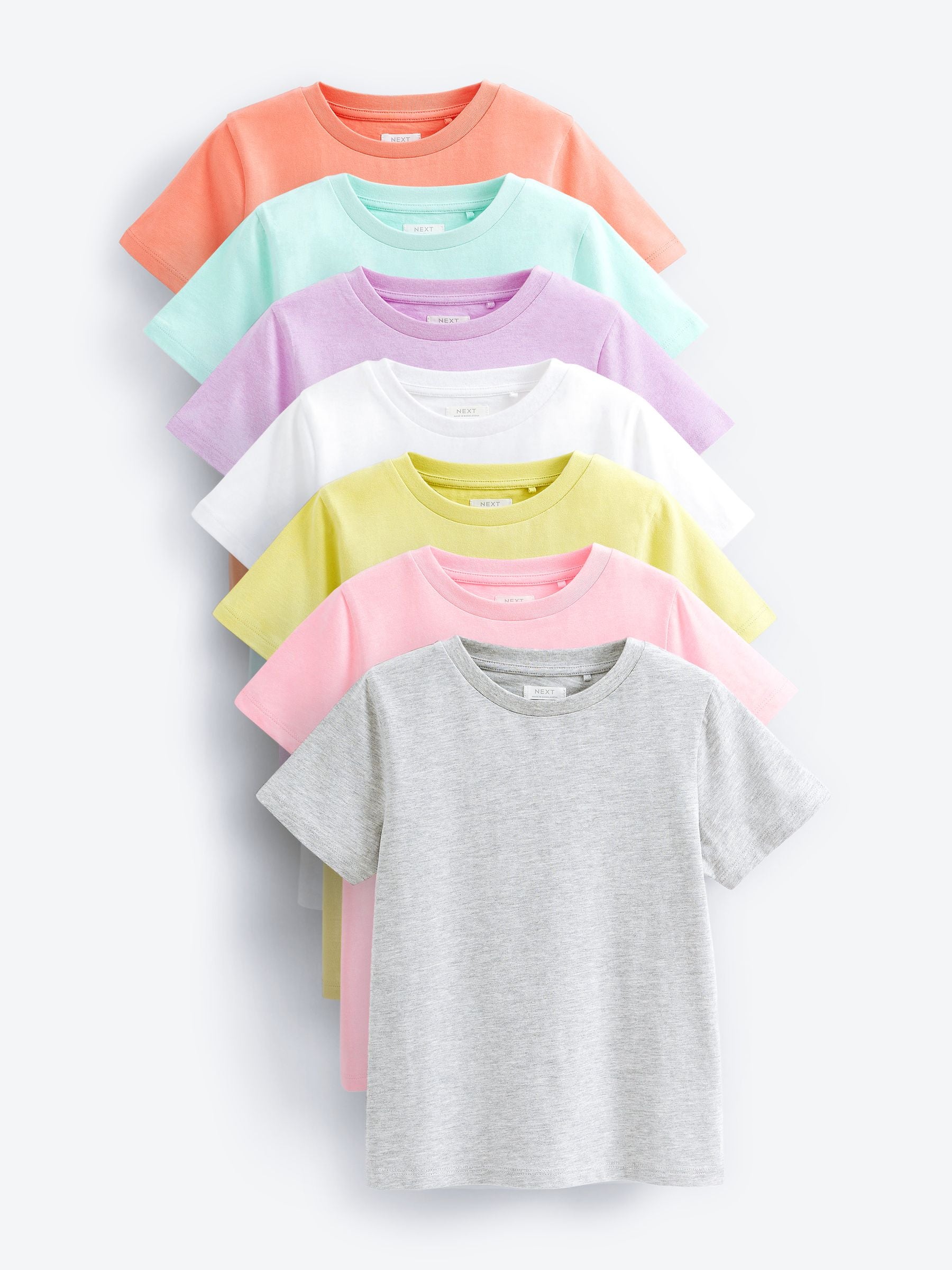 Multi Pastel Plains T-Shirts 7 Pack (3-16yrs)