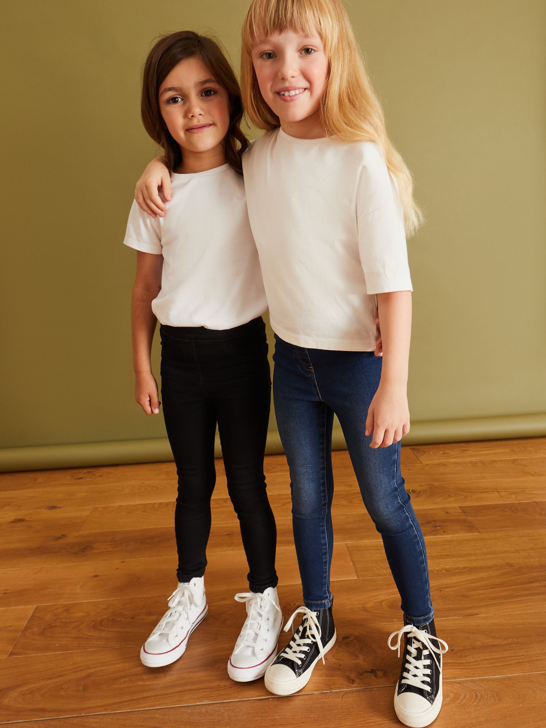 Black/Grey Elasticated Waist Jeggings 2 Pack (3-16yrs)