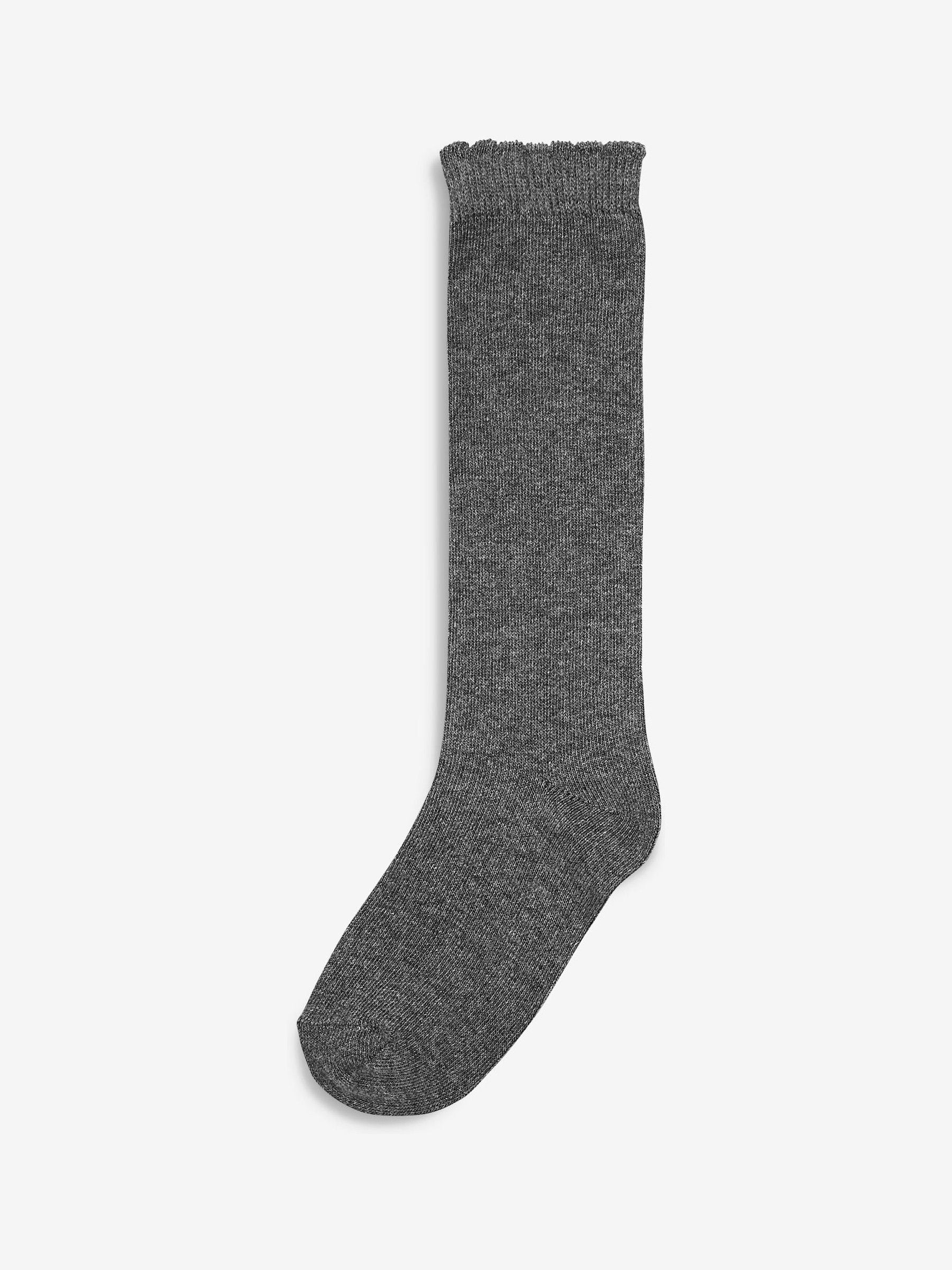 Grey 3 Pack Cotton Rich Knee High Schools Socks