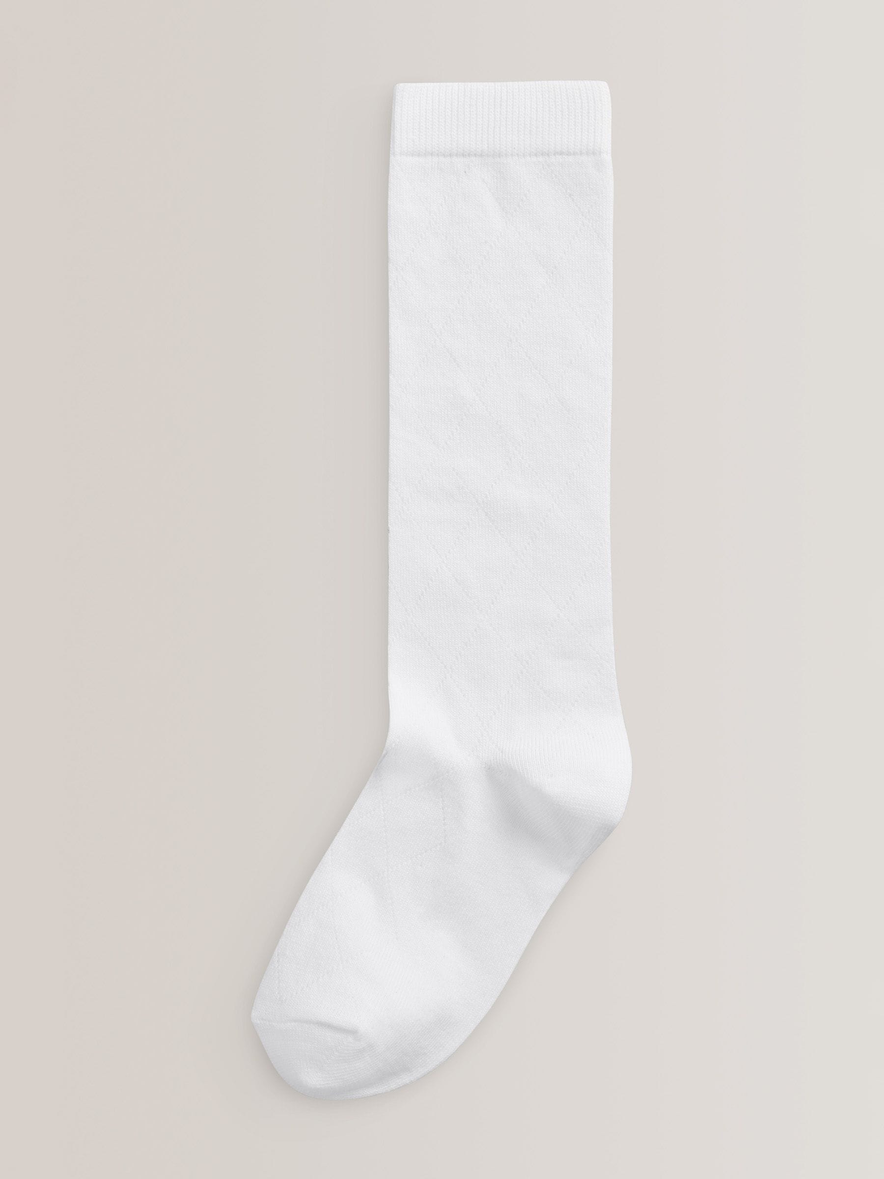White Diamond 3 Pack Cotton Rich Knee High School Socks