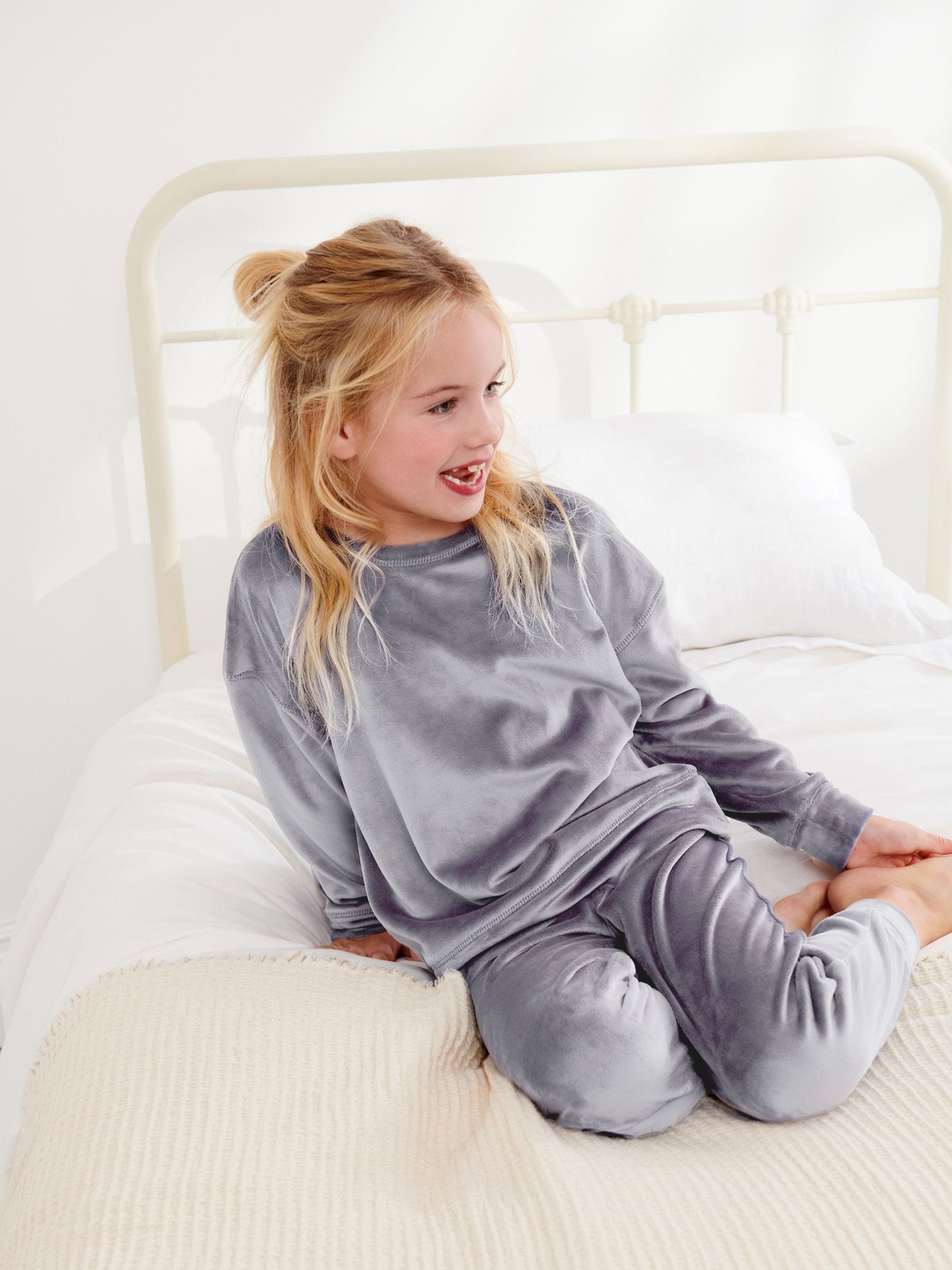 Grey Velour Lounge Set (3-16yrs)