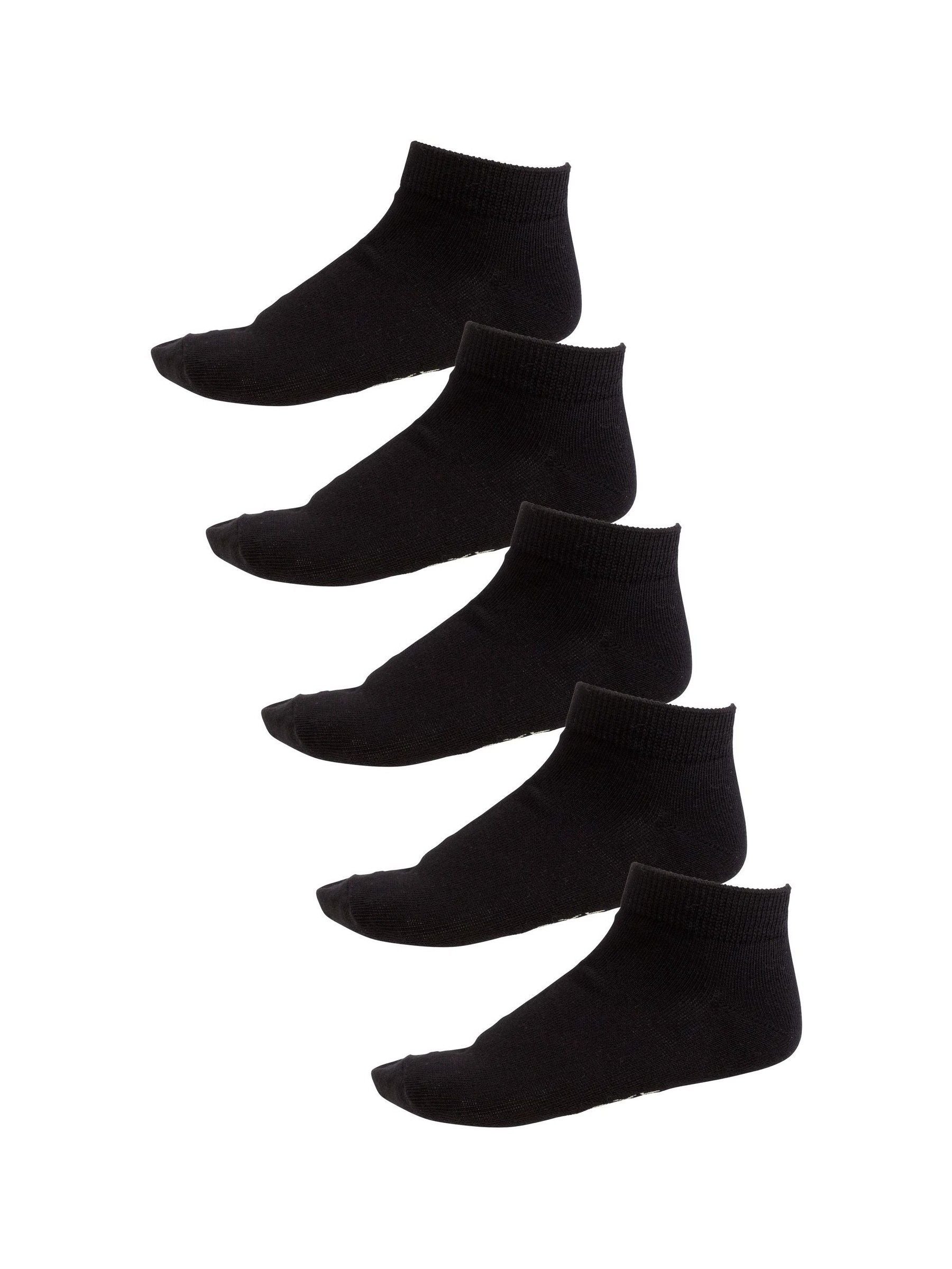 Black 5 Pack Cotton Rich Trainer Socks
