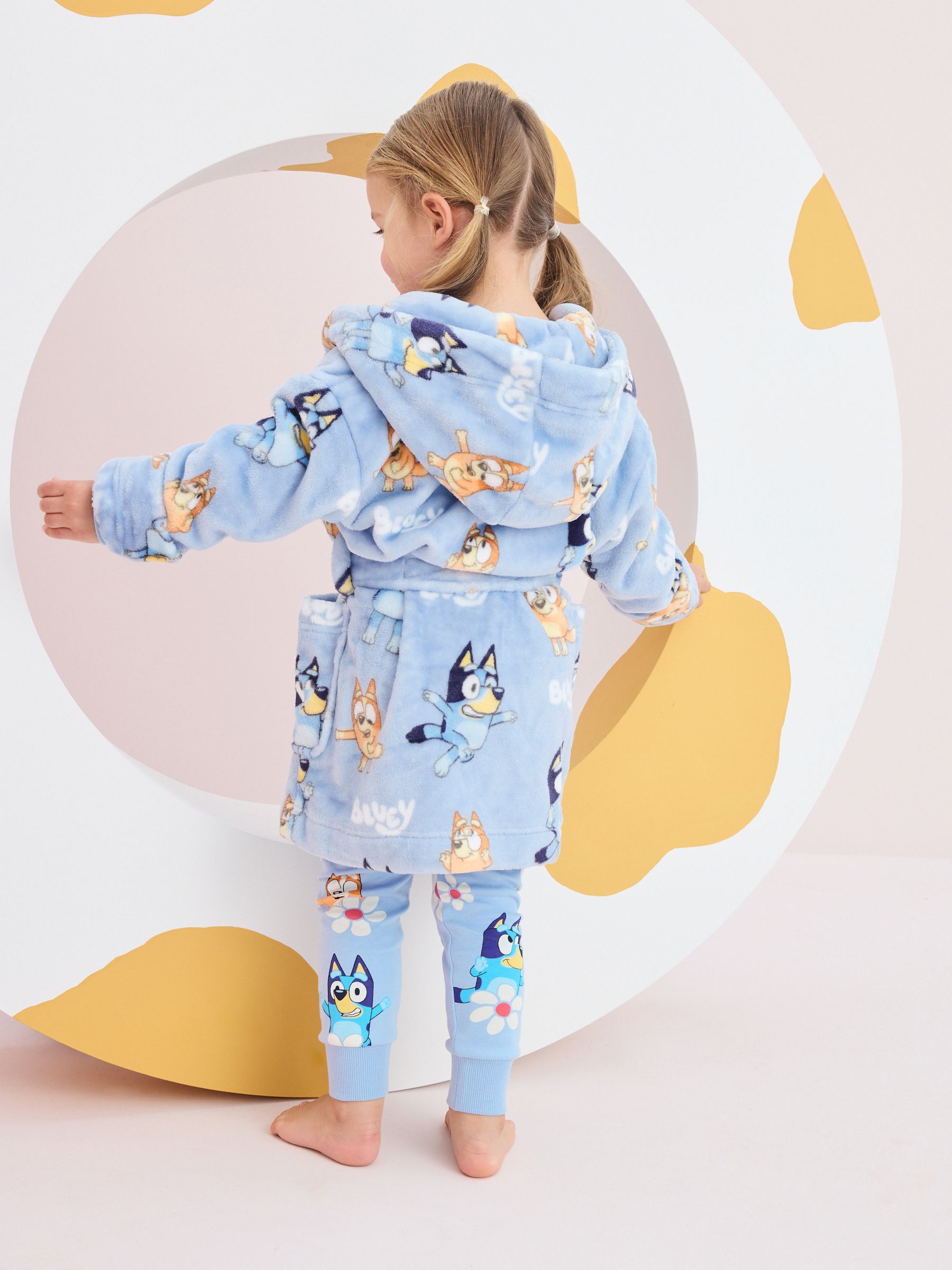 Blue Bluey License Fleece Dressing Gown (12mths-8yrs)