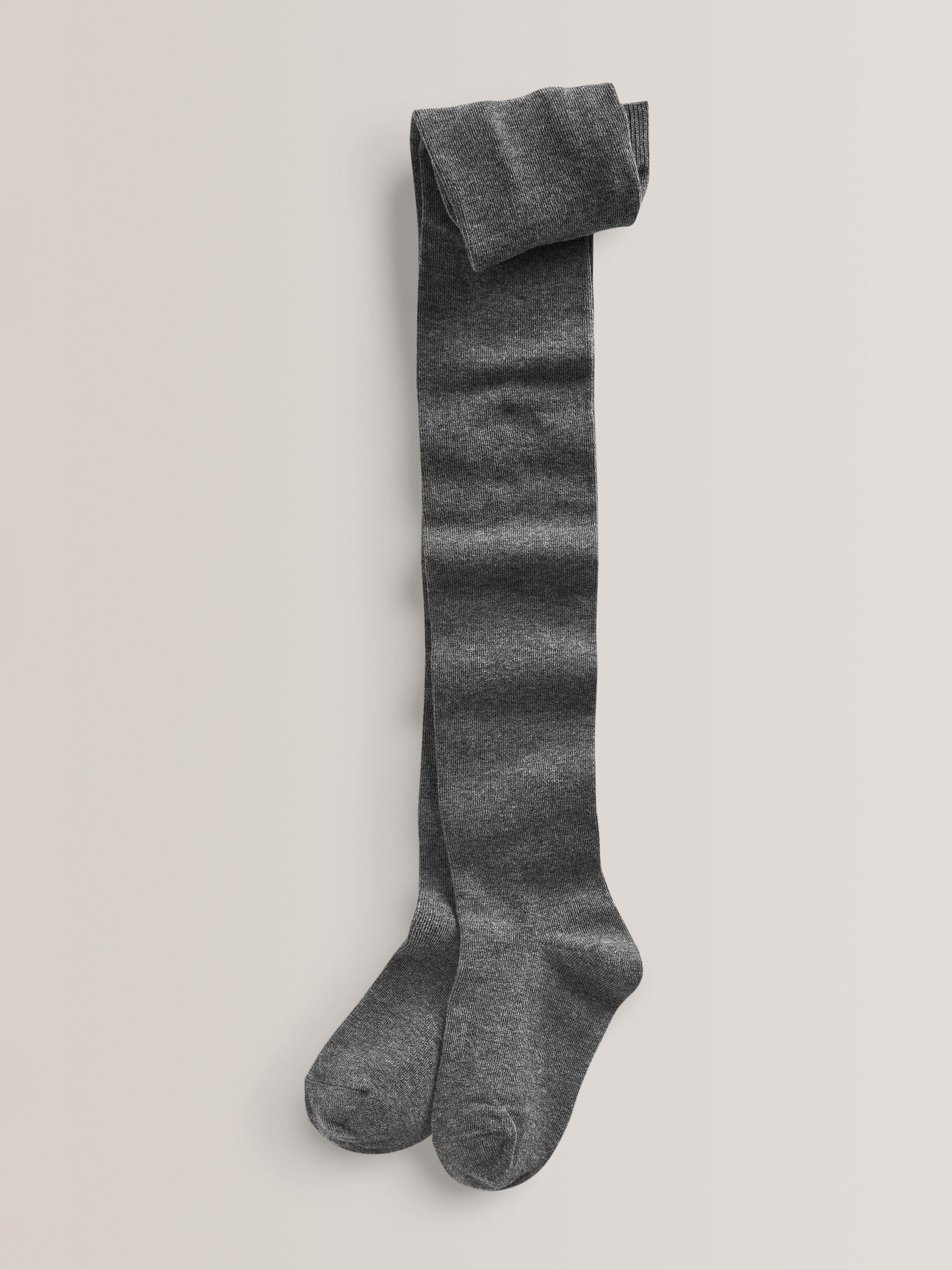 Grey 5 Pack Cotton Rich School Tights