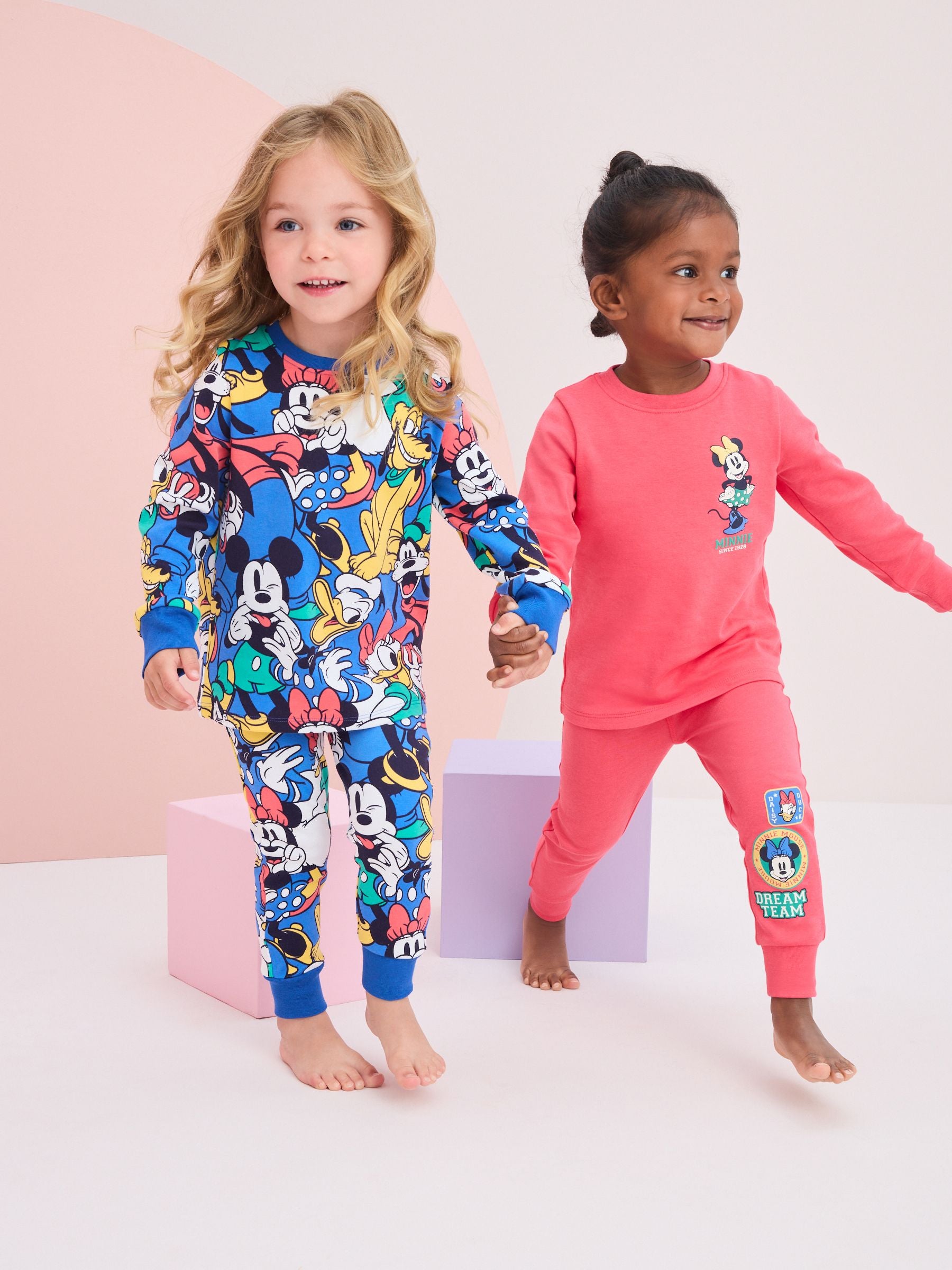 Red/Blue 2 Pack License Minnie Mouse Snuggle Pyjamas (9mths-12yrs)