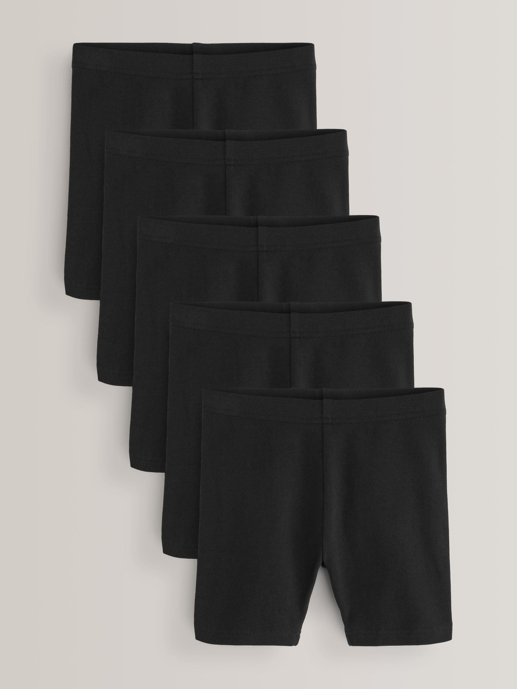 Black Regular Length 5 Pack Regular Length Cotton Rich Stretch Cycle Shorts (3-16yrs)