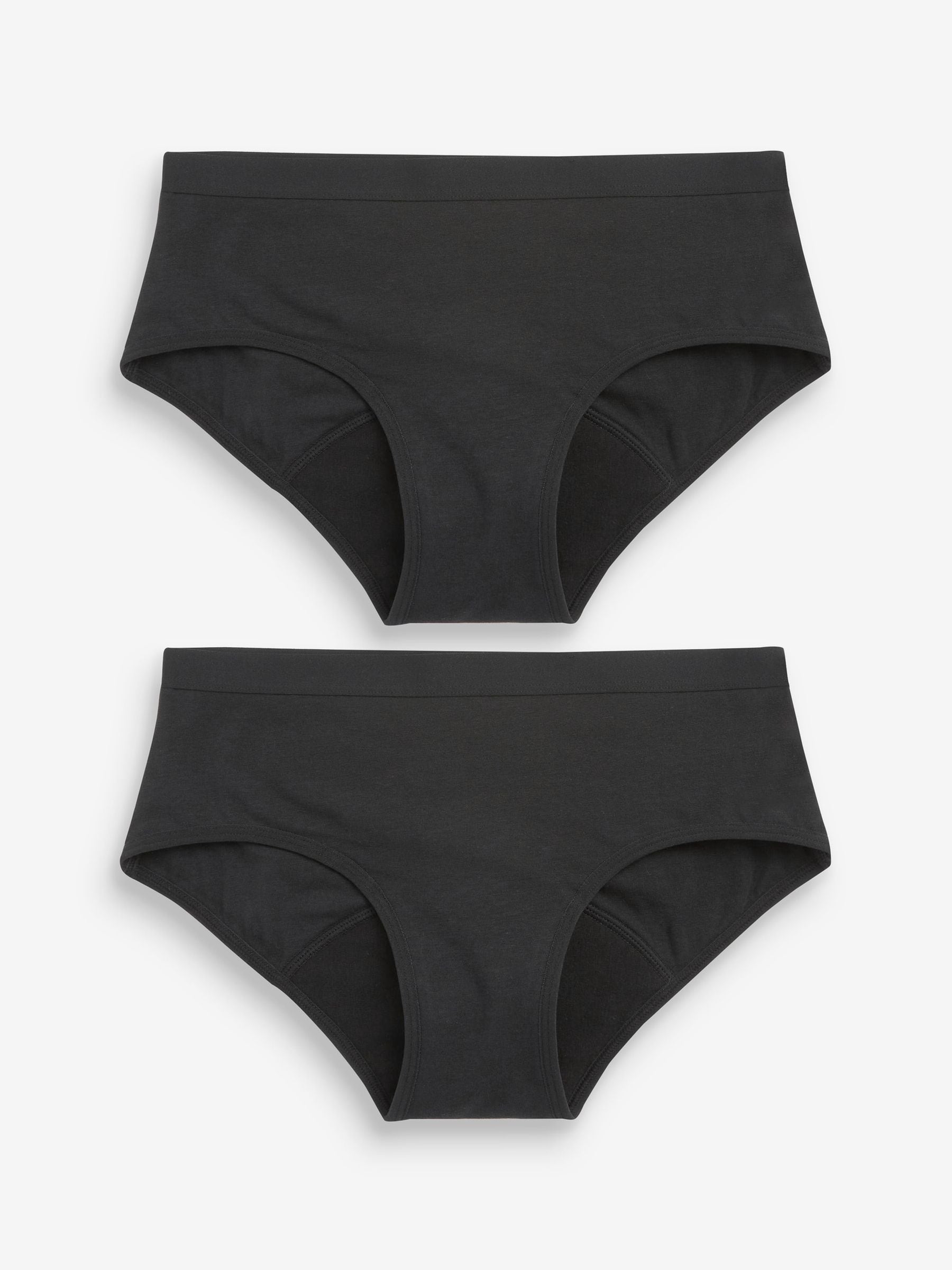 Black Briefs 2 Pack Teen Light Flow Period Pants (7-16yrs)