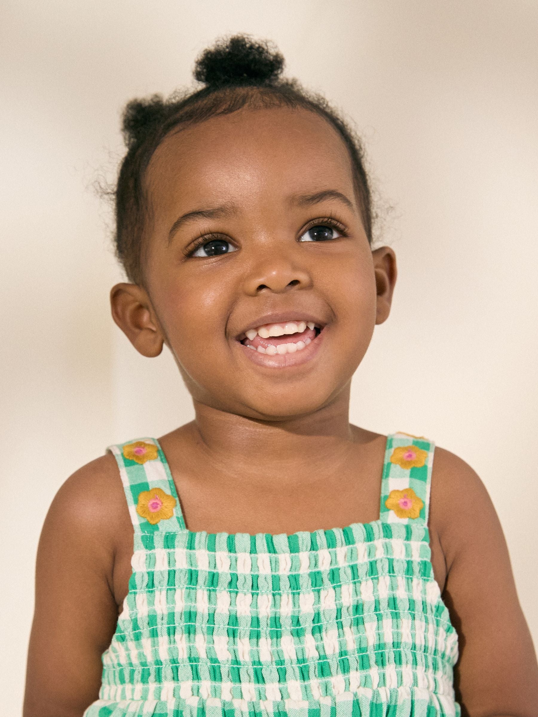 Green Gingham 100% Cotton Playsuit (3mths-7yrs)