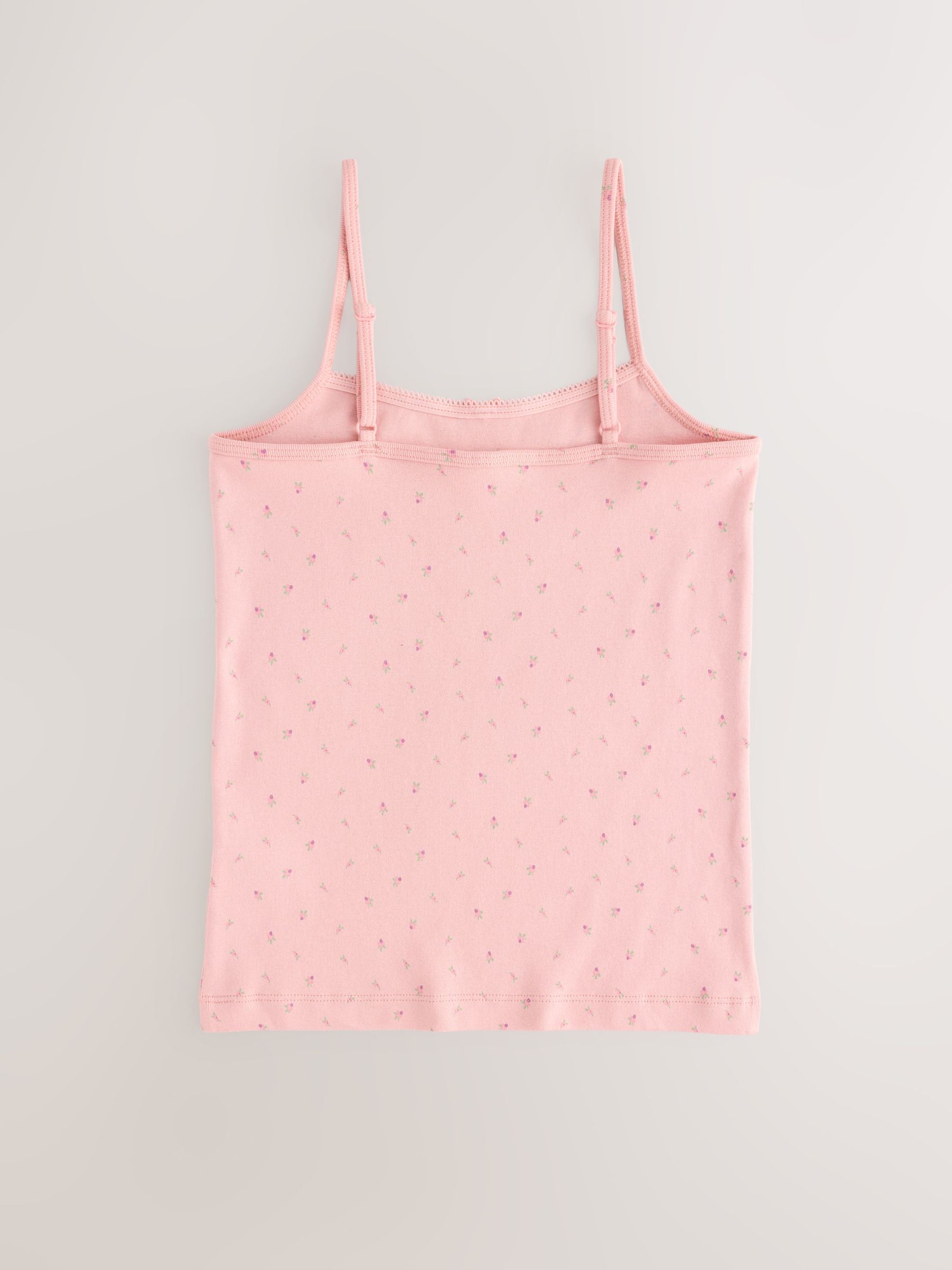 Pink Strappy Printed Cami Vests 3 Pack (1.5-16yrs)
