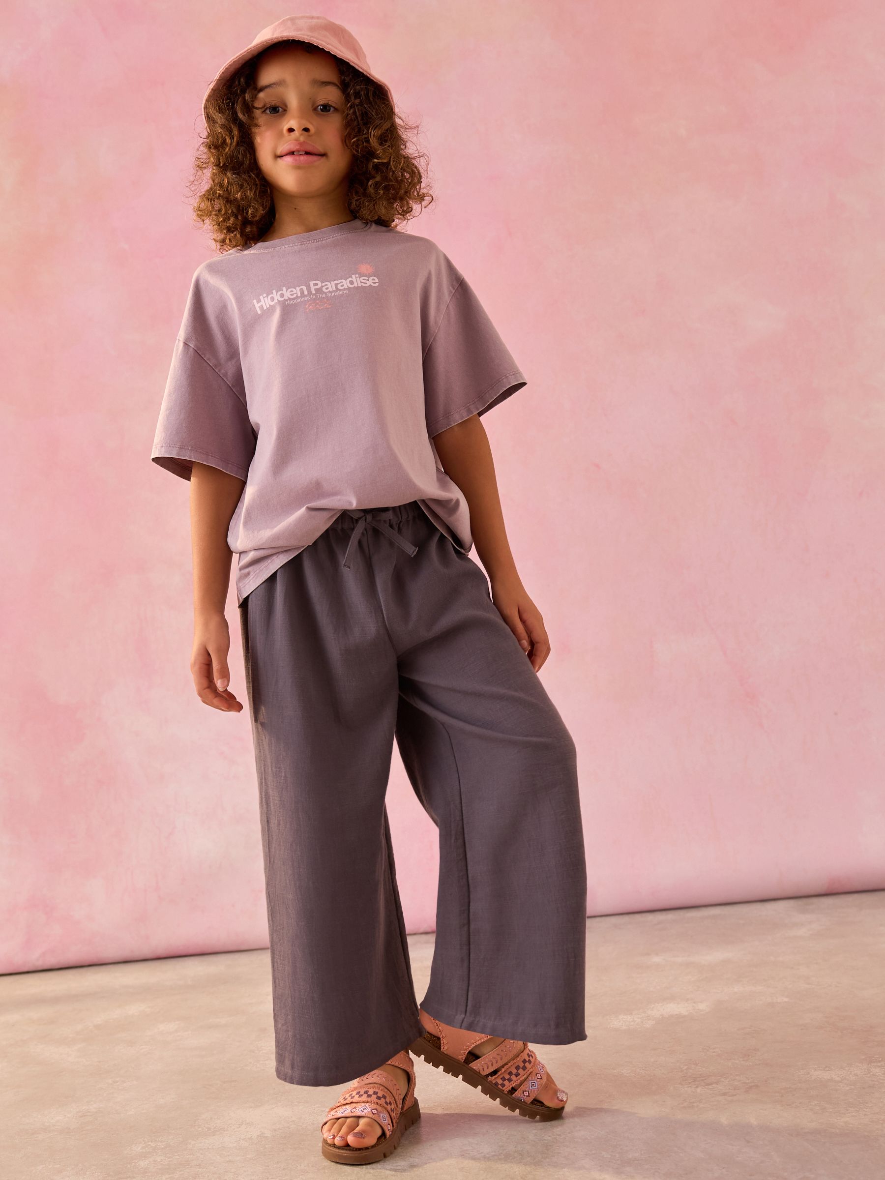 Charcoal Grey Wide Leg Trousers (3-16yrs)