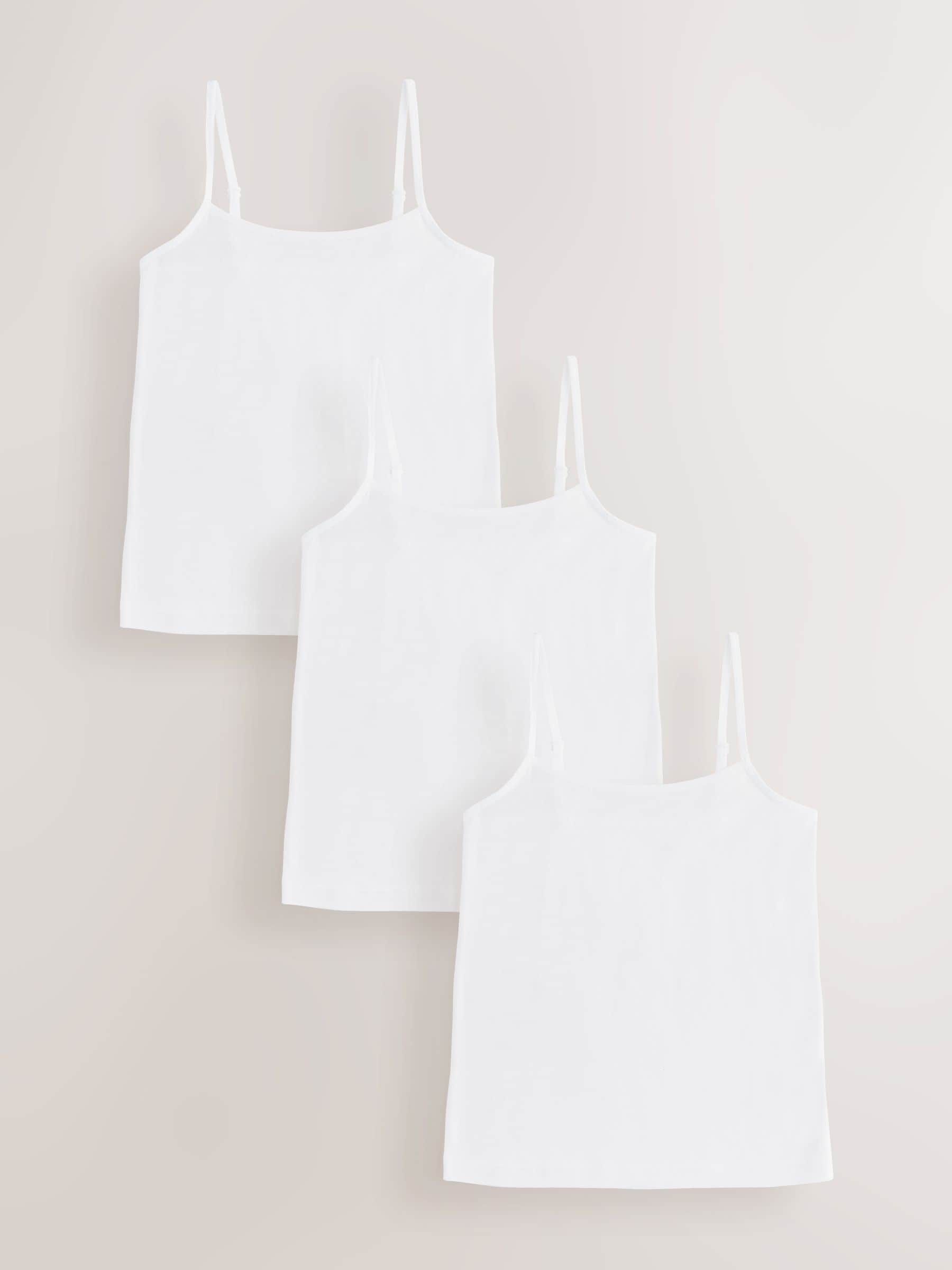 White 3 Pack Cami Vest (1.5-16yrs)