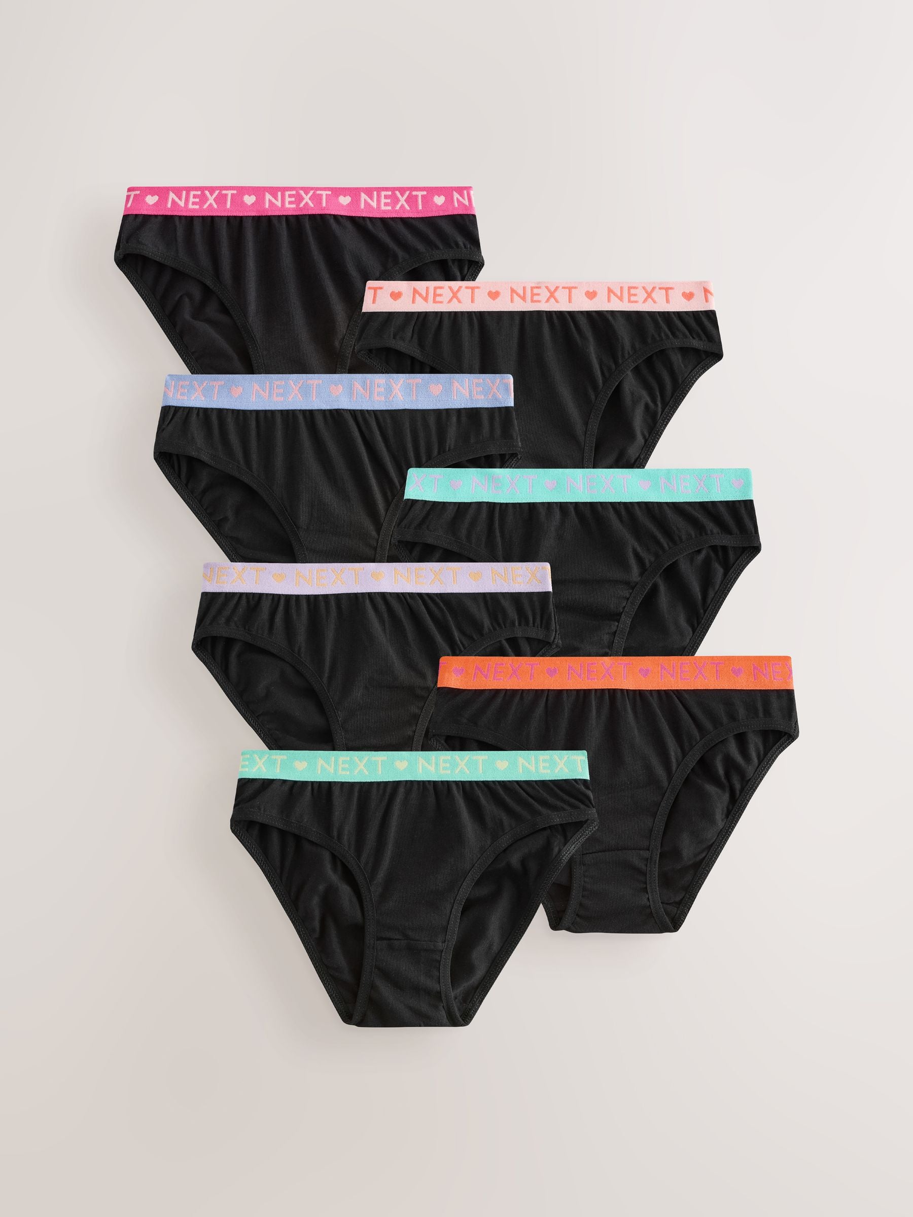 Black Bikini Briefs 7 Pack (5-16yrs)