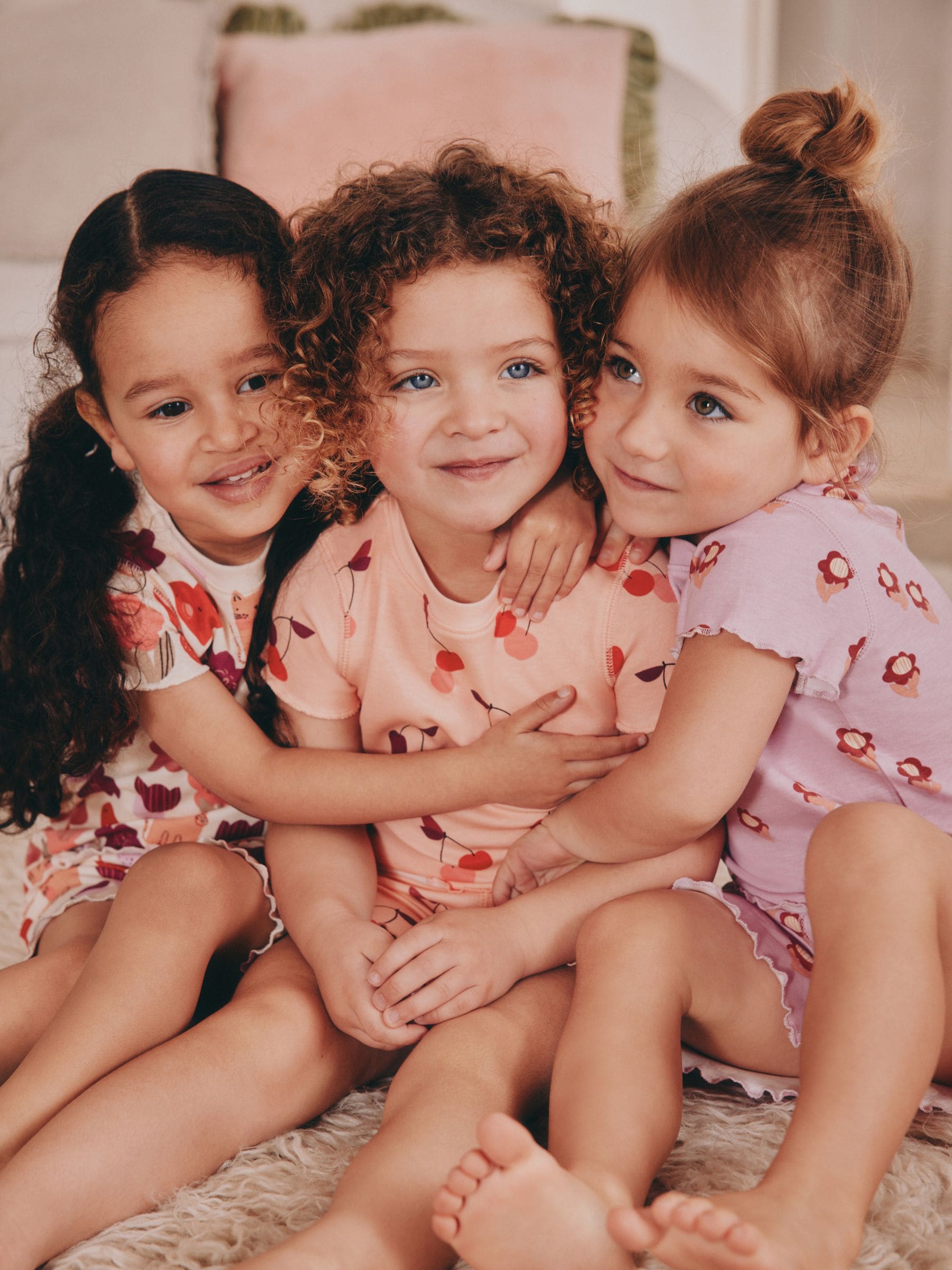 Pink Cherry Short Pyjamas 3 Pack (9mths-12yrs)