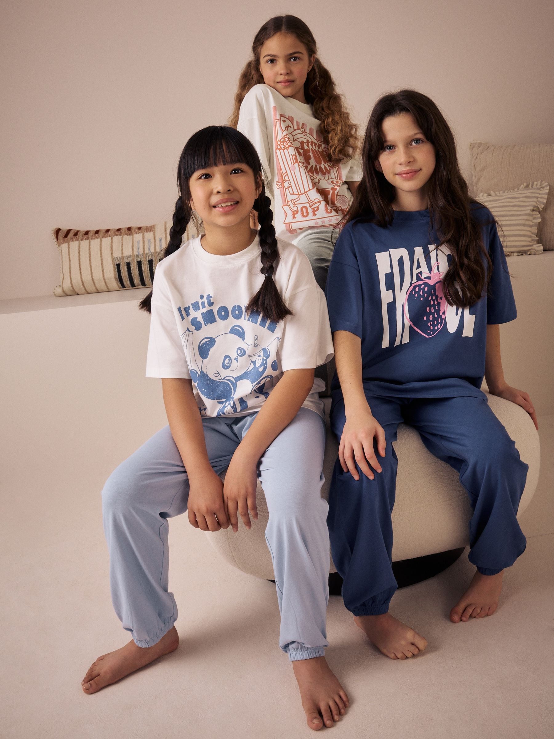 Blue/Navy Jogger Pyjamas 3 Pack (3-16yrs)