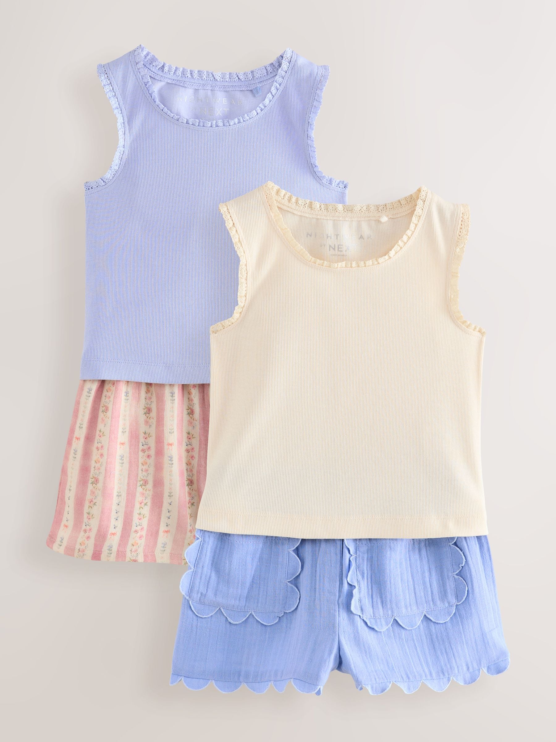 Blue Short Pyjamas 2 Pack (3-16yrs)