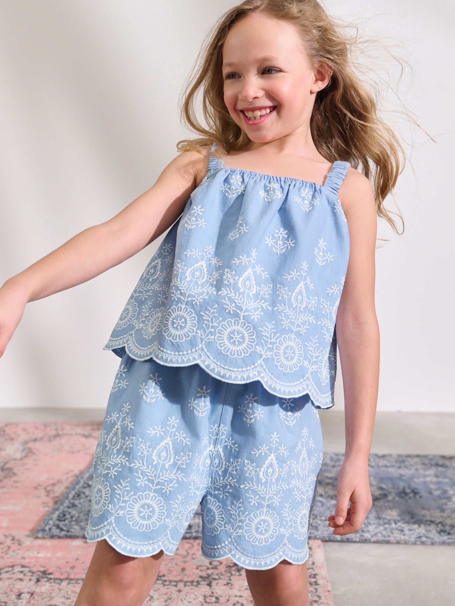 Blue Top and Shorts Set (3-16yrs)