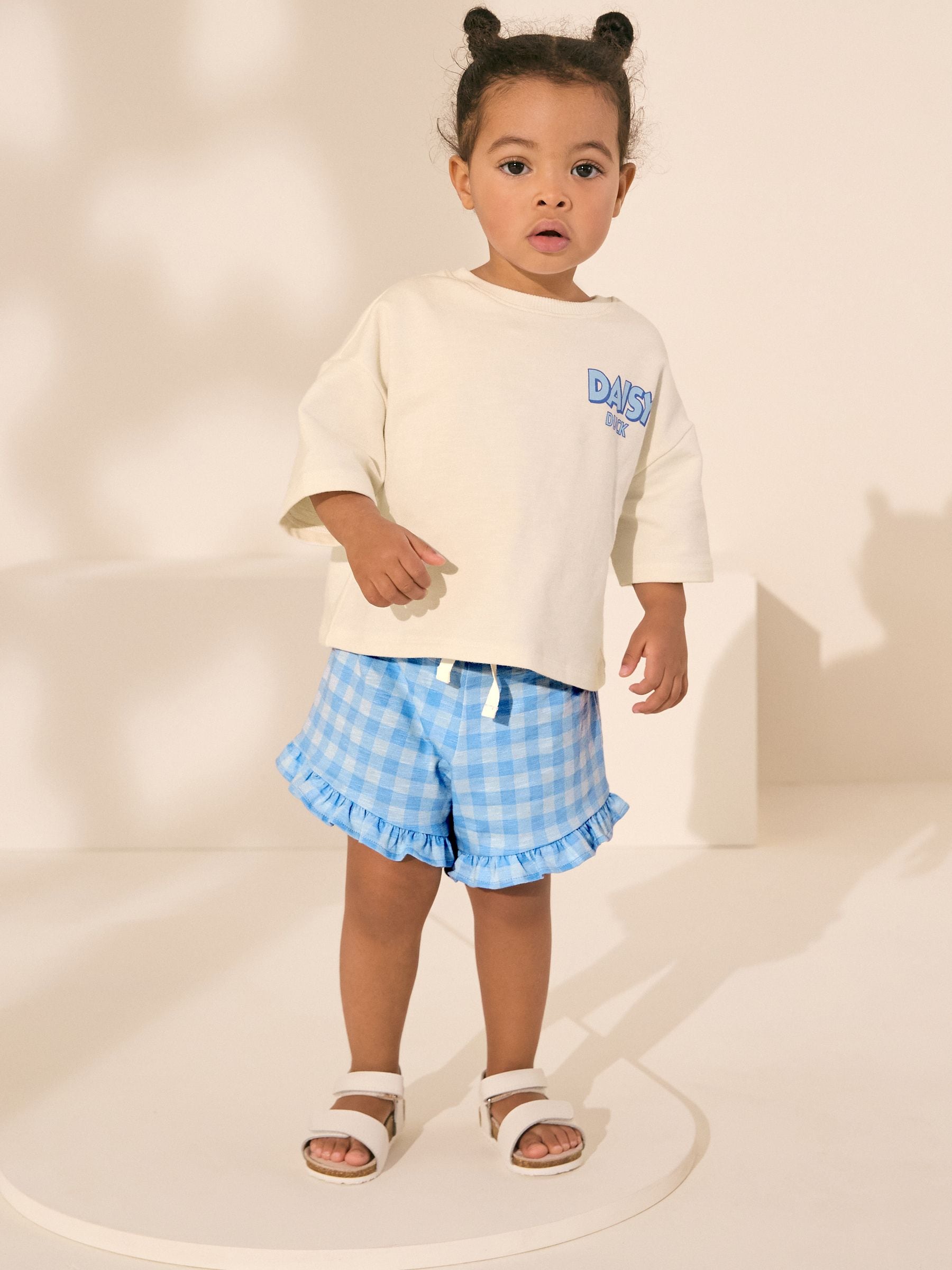 Cream Daisy Duck Top & Shorts Set (3mths-7yrs)