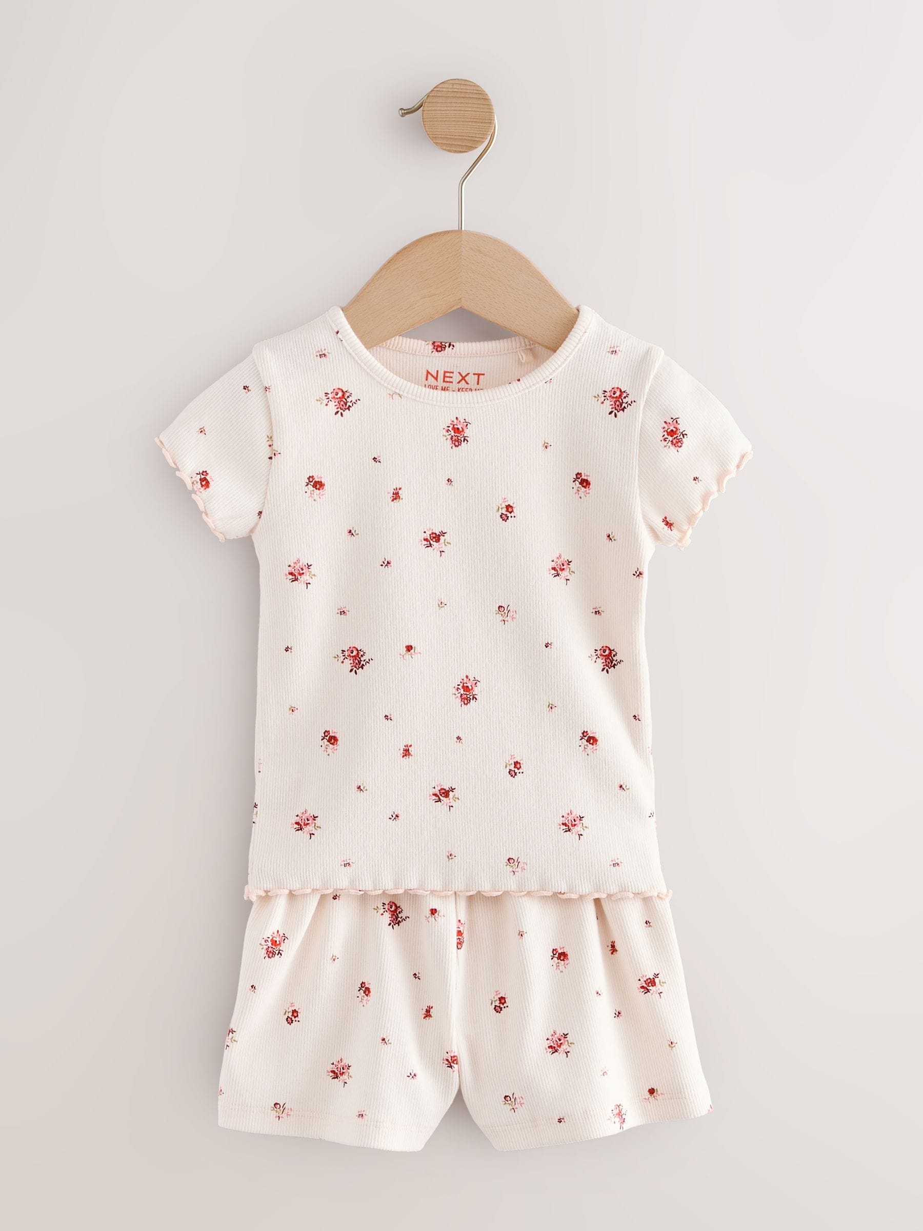 Red Ribbed Top and Shorts Set 2 Pack (3mths-7yrs)
