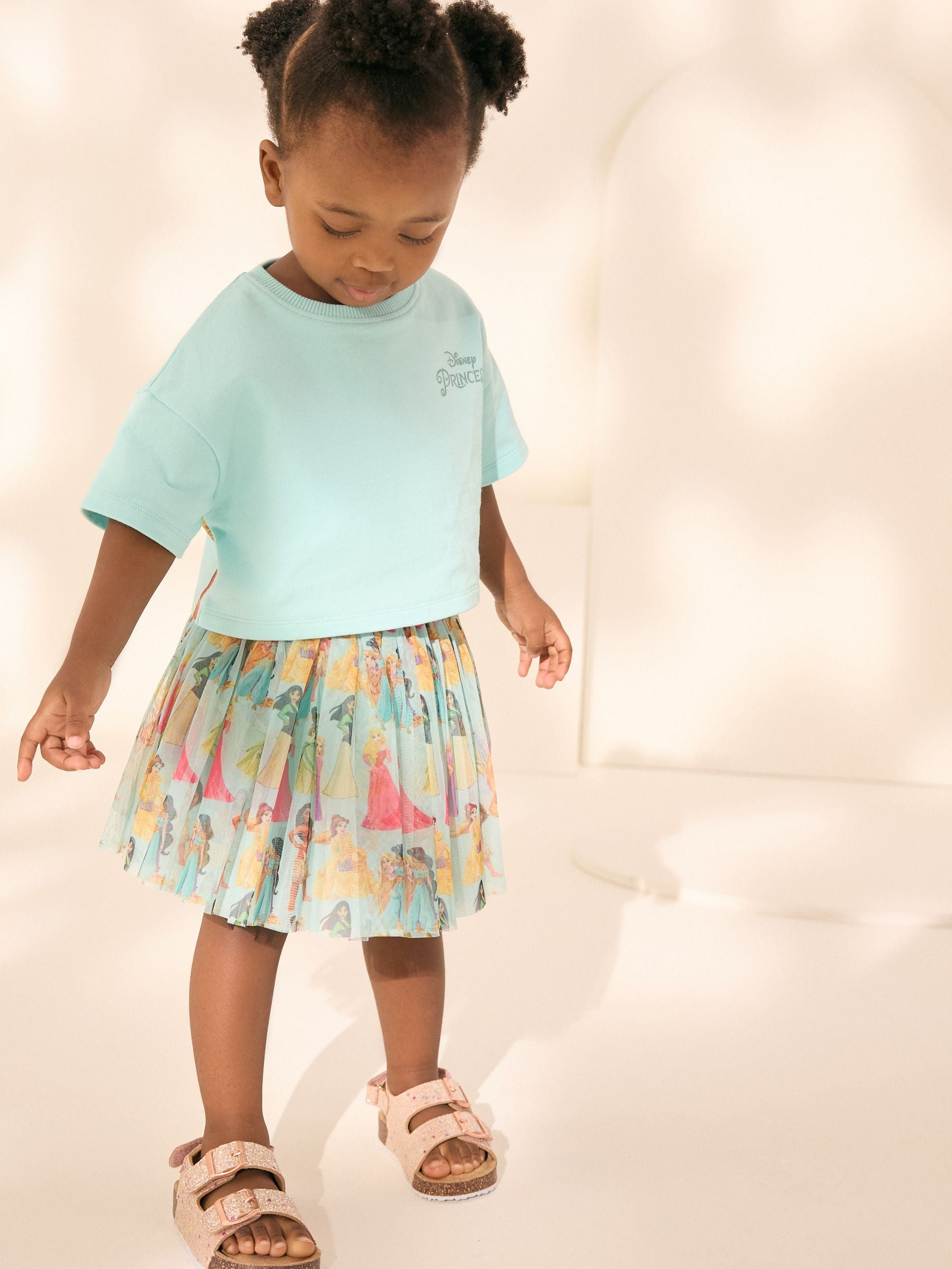 Aqua Blue Disney Princess Skirt Set (3mths-7yrs)
