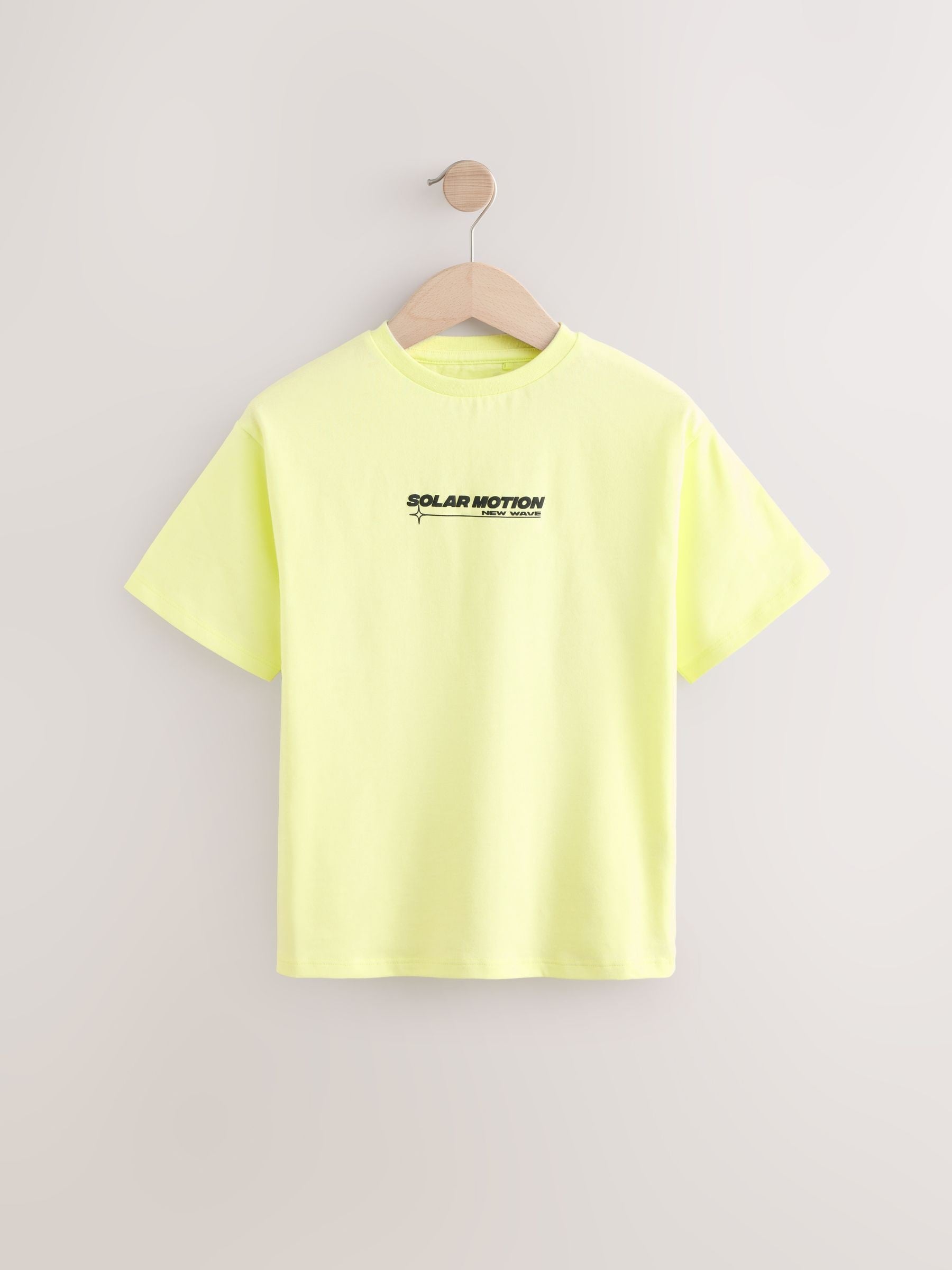 Lime Green Oversized Graphic Print T-Shirt (3-16yrs)