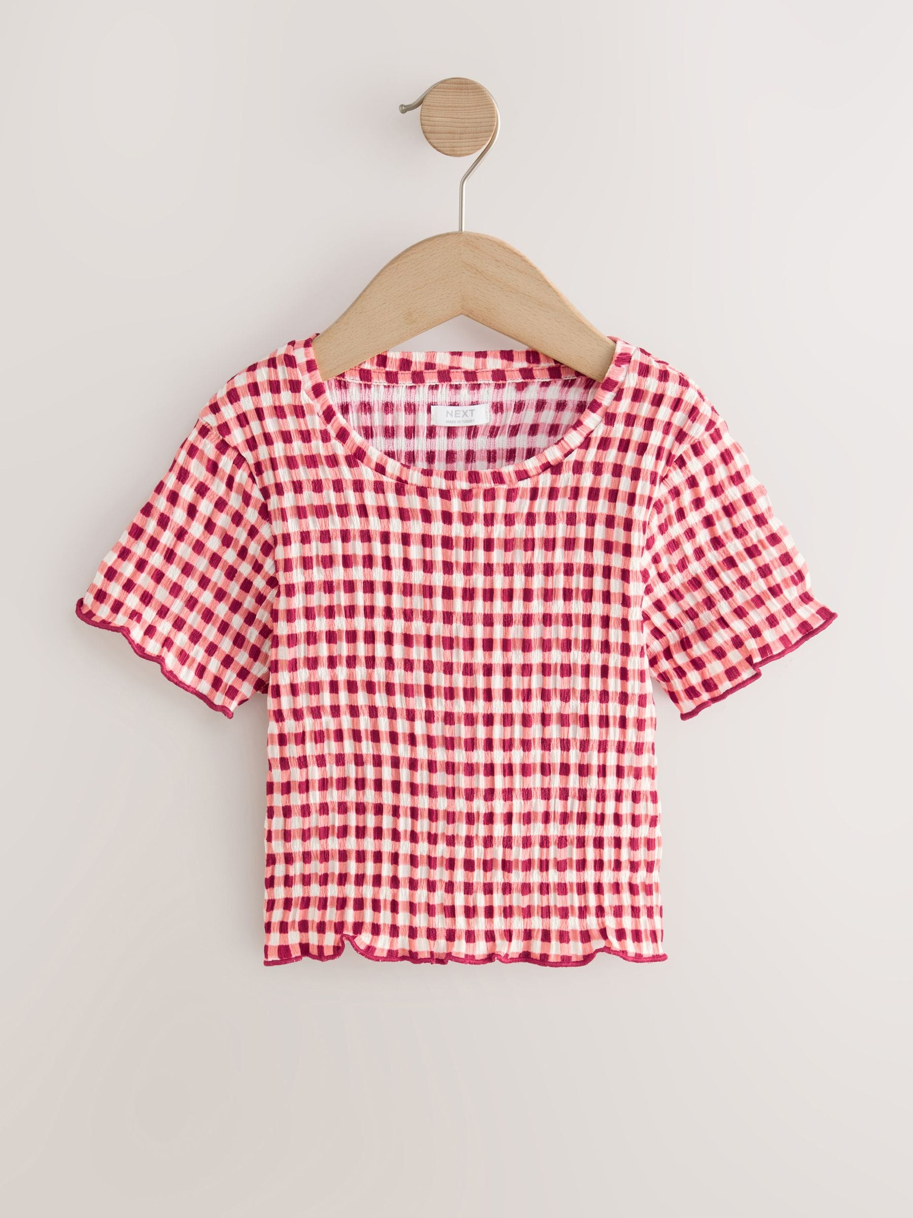 Red/White Textured T-Shirt (3-16yrs)