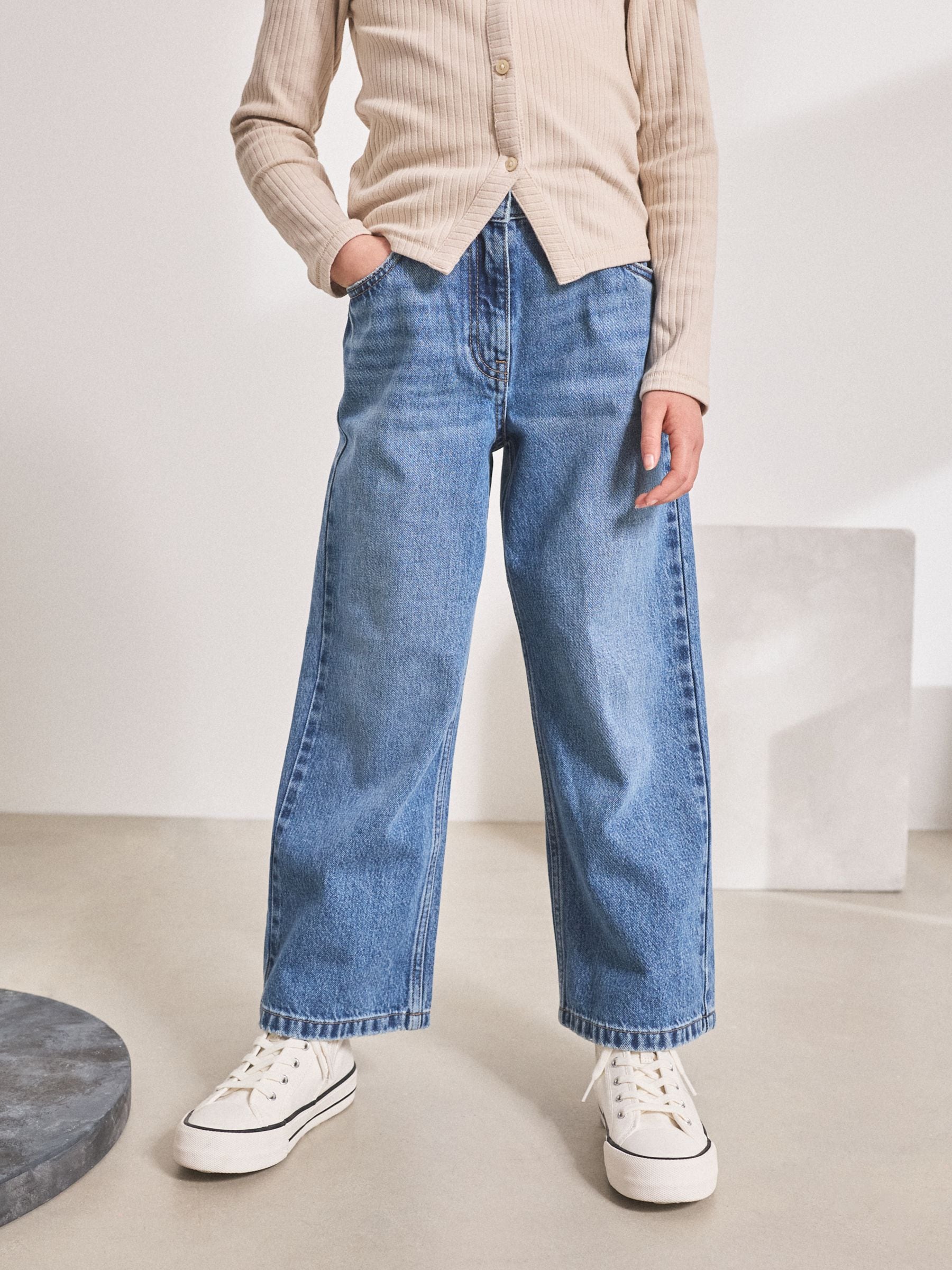 Mid Denim Blue Wide Leg Jeans (3-16yrs)