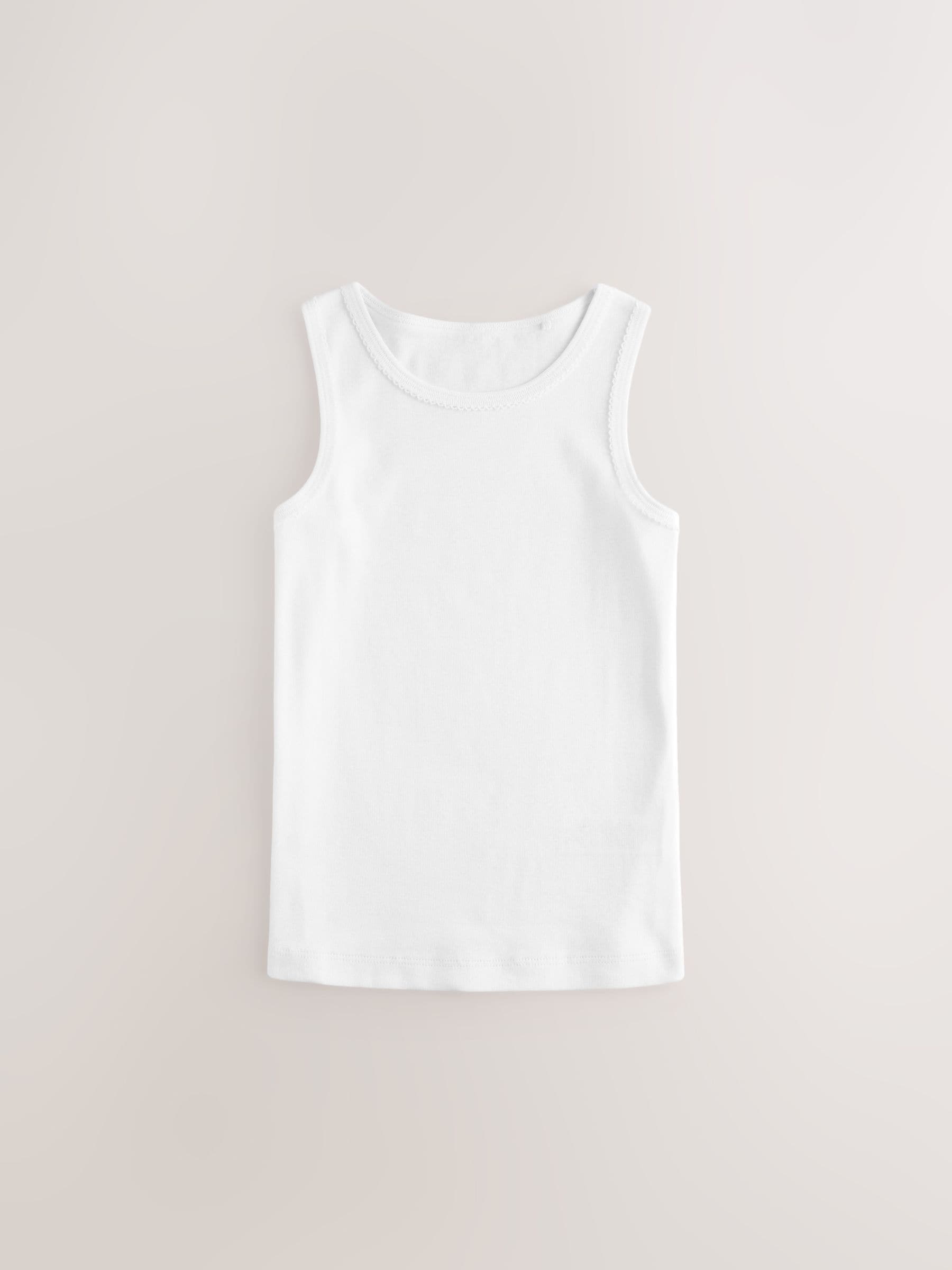 White 100% Cotton Vests 10 Pack (1.5-16yrs)