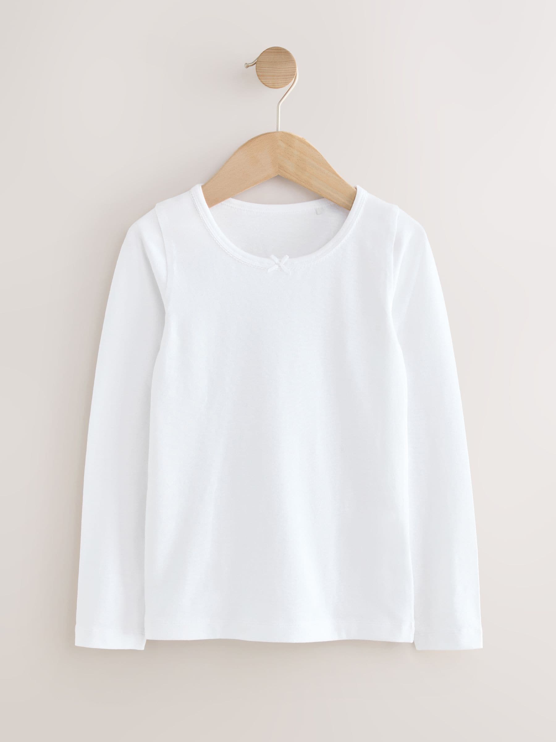 White Long Sleeve Vests 2 Pack (1.5-12yrs)