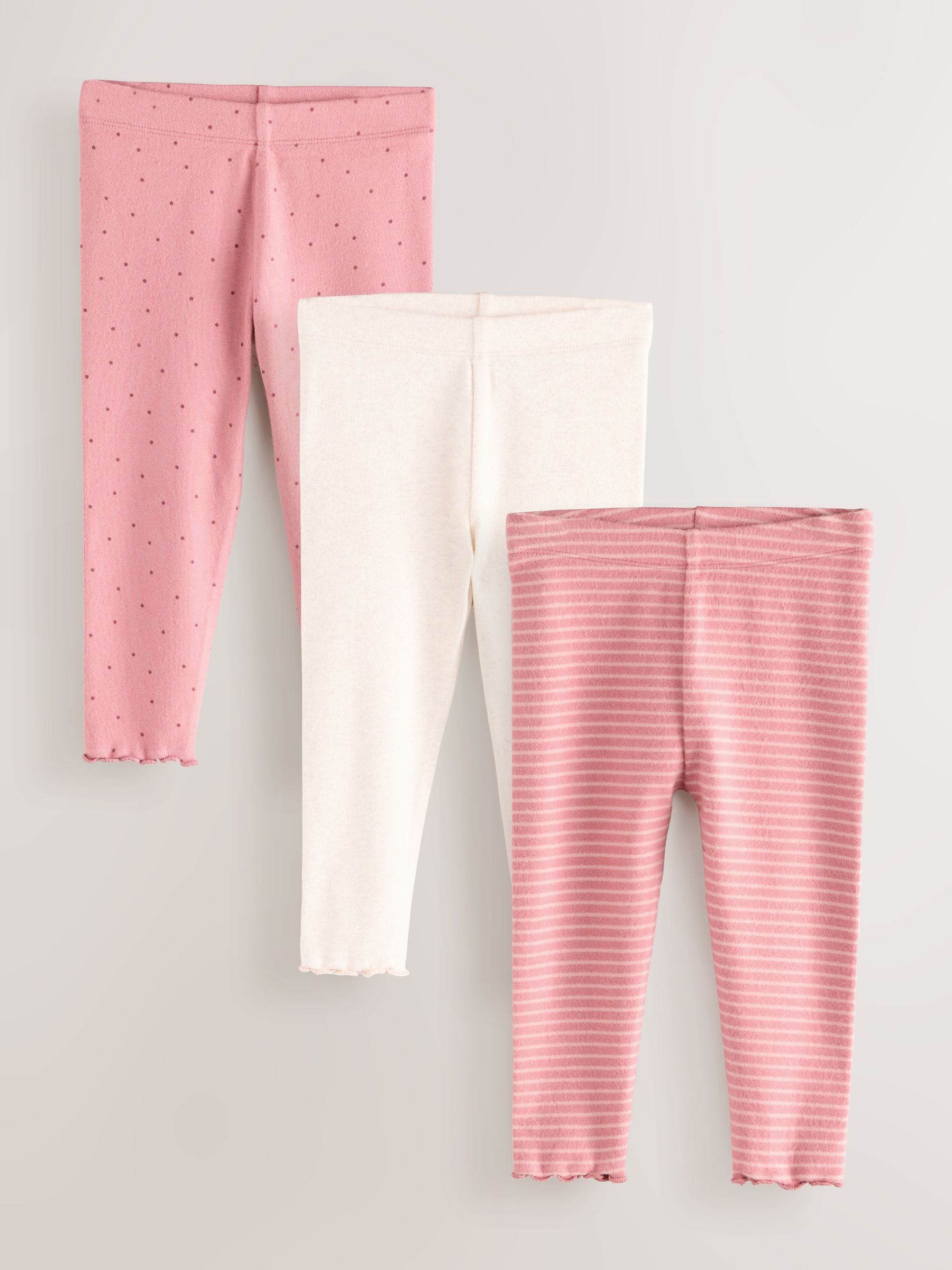 Pink Cosy Leggings 3 Pack (3mths-7yrs)