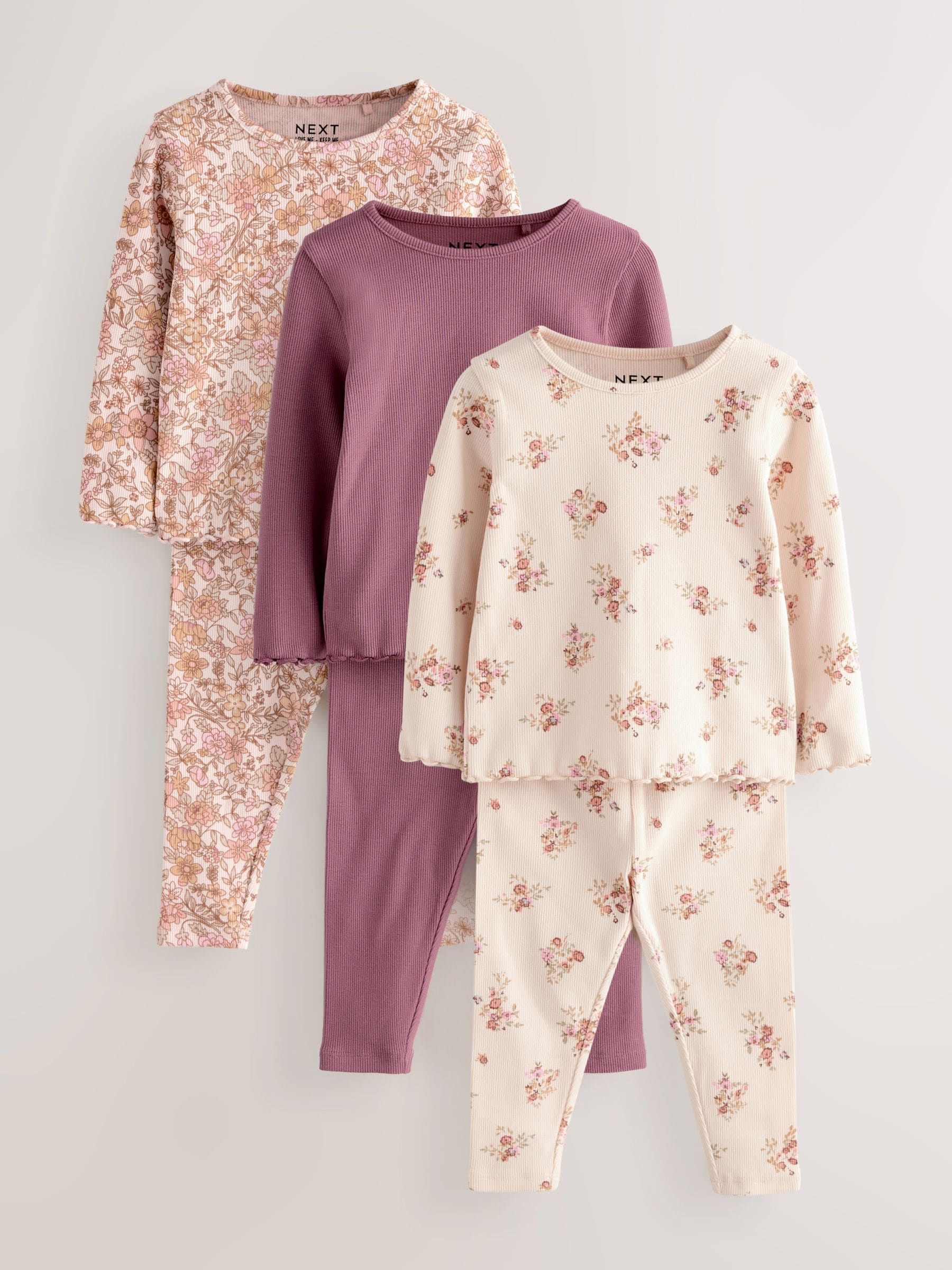 Pink Top and Leggings Set 3 Pack (3mths-7yrs)