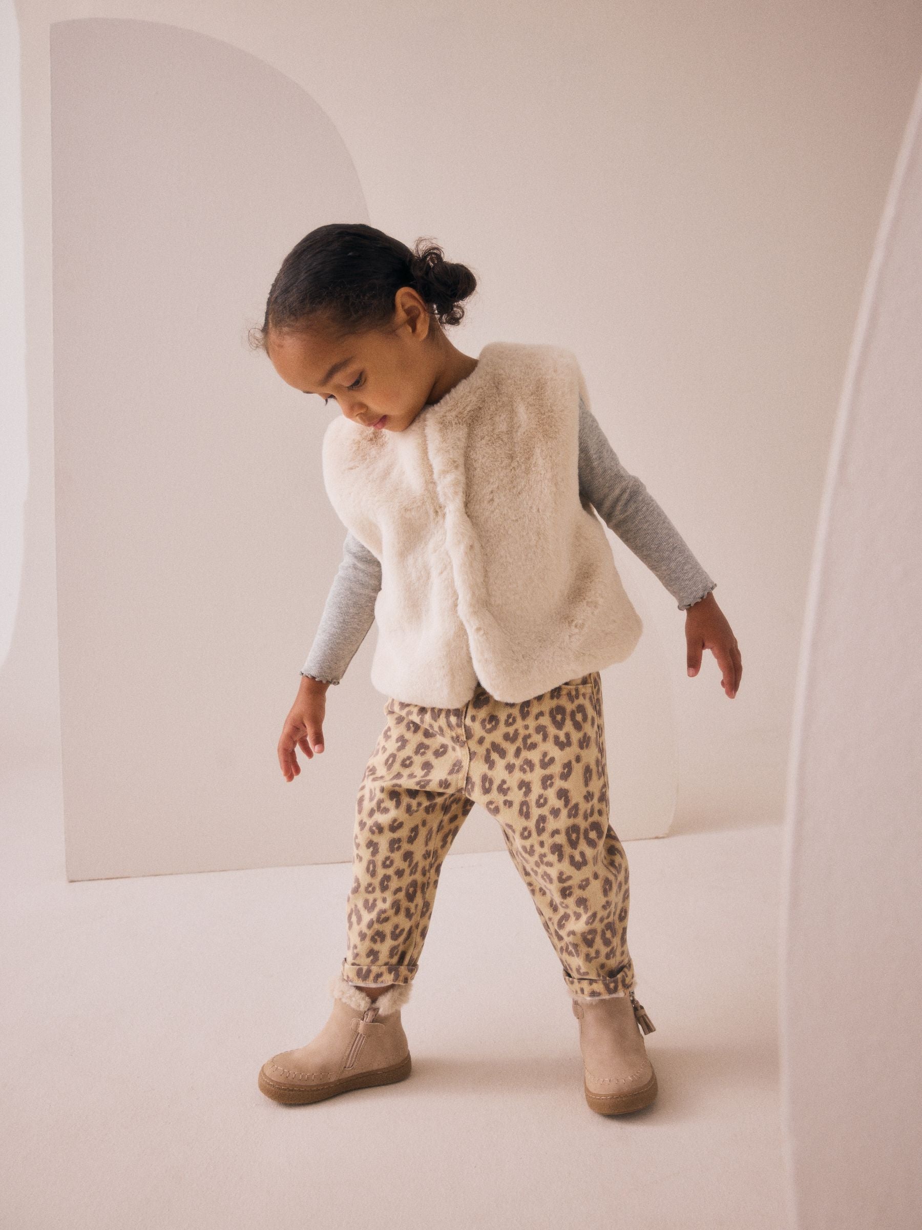 Cream Faux Fur Gilet (3mths-7yrs)