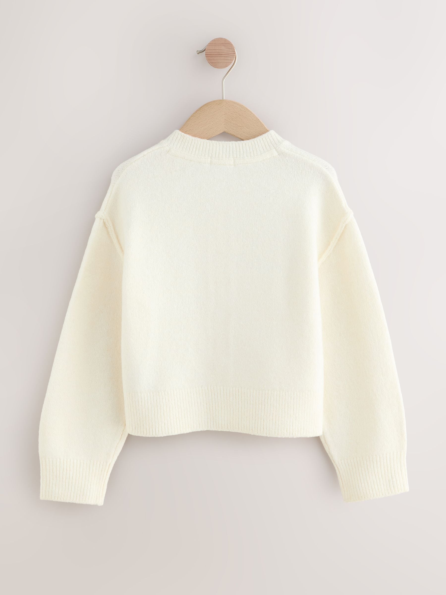Ecru Button Up Cardigan (3-16yrs)