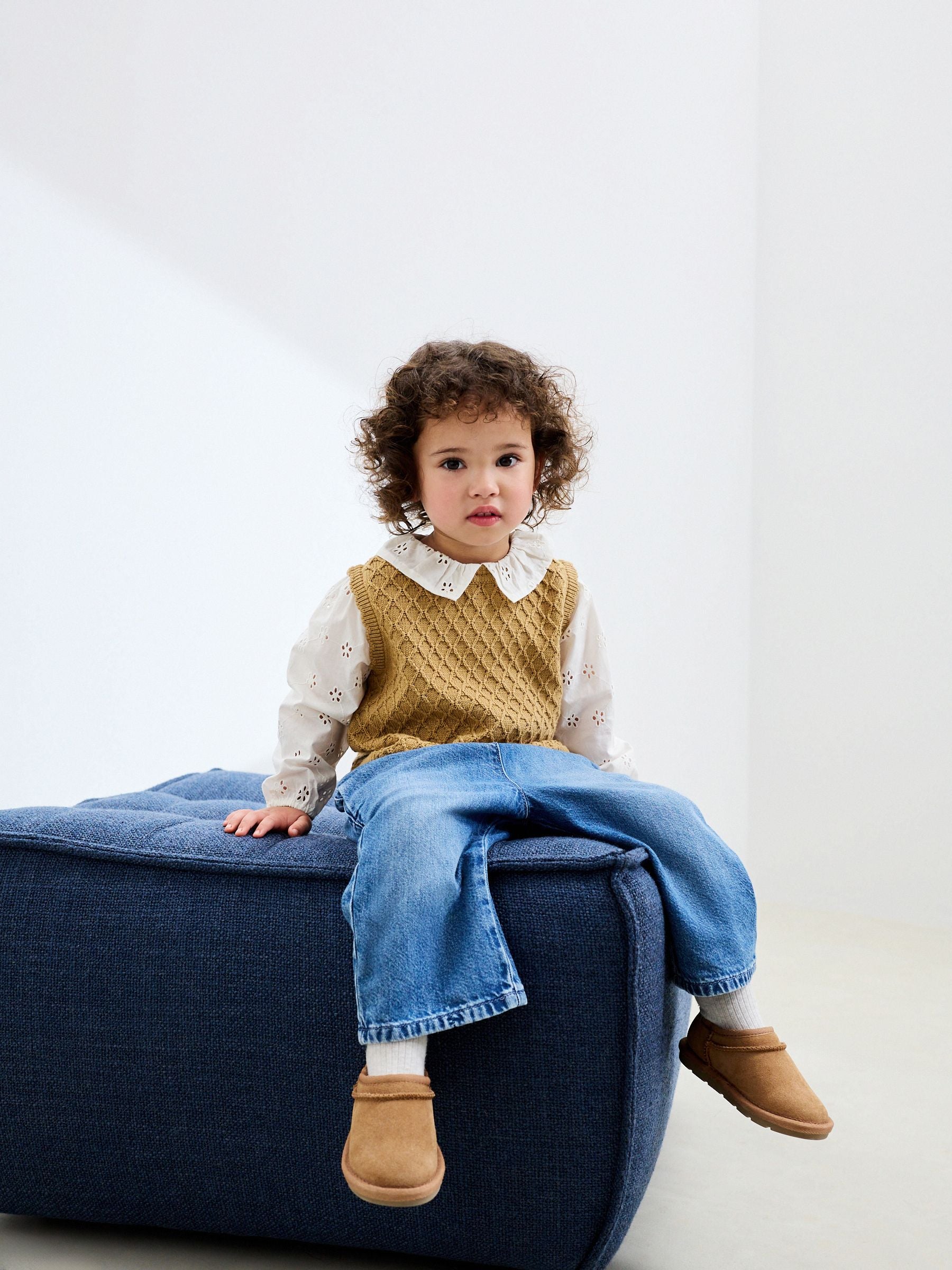 Ecru Mock Layer Knit Jumper (3mths-7yrs)