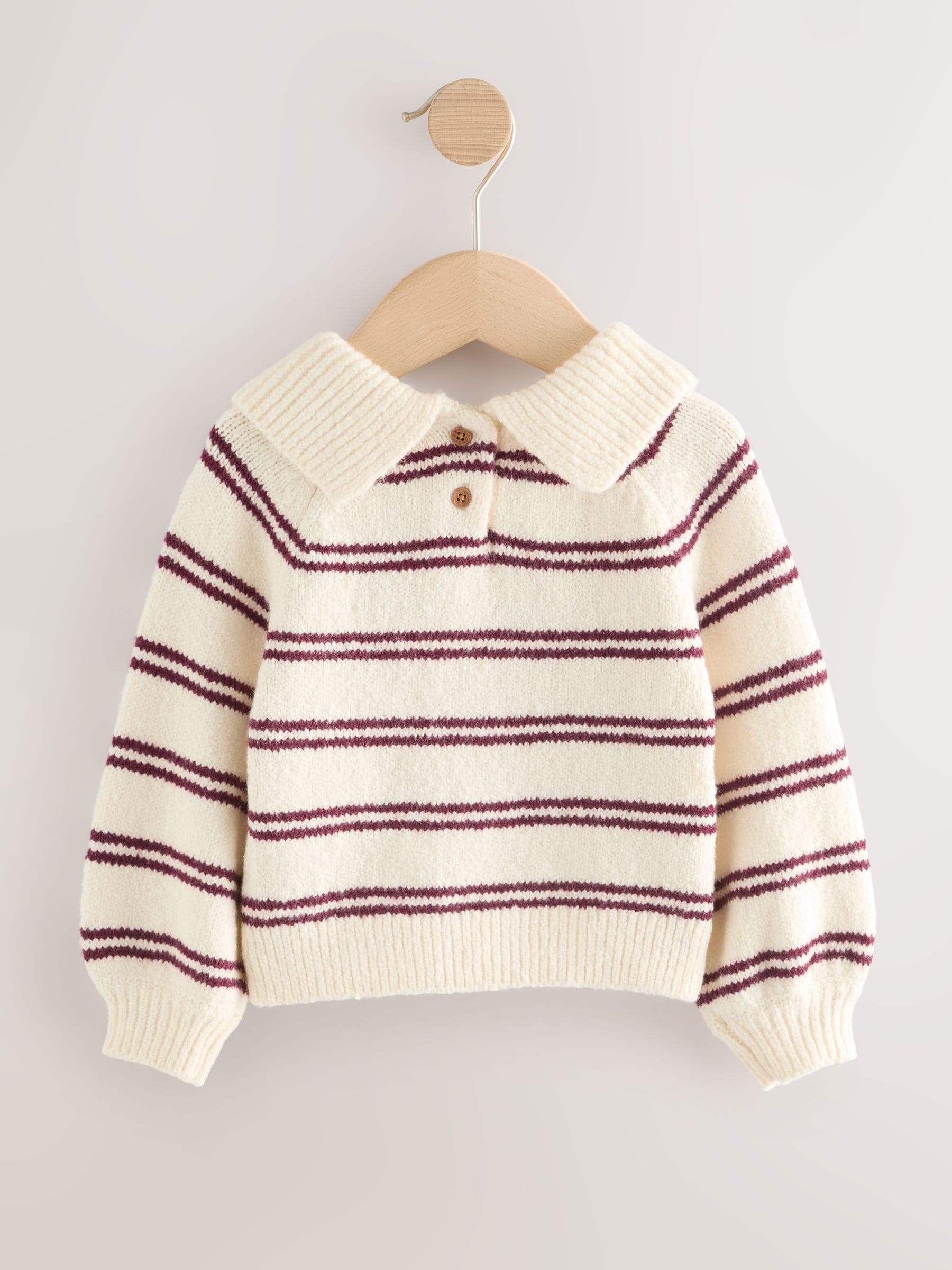 Ecru Stripe Collar Jumper (3mths-7yrs)