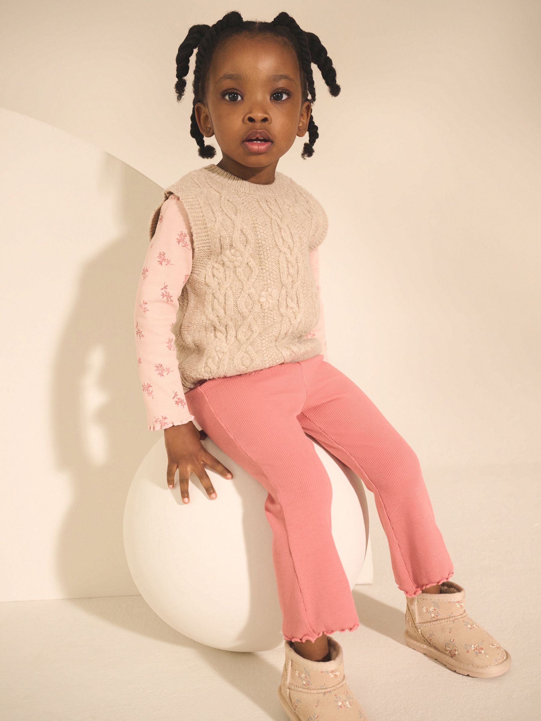 Pink Knitted Jumper and Leggings Set (3mths-7yrs)