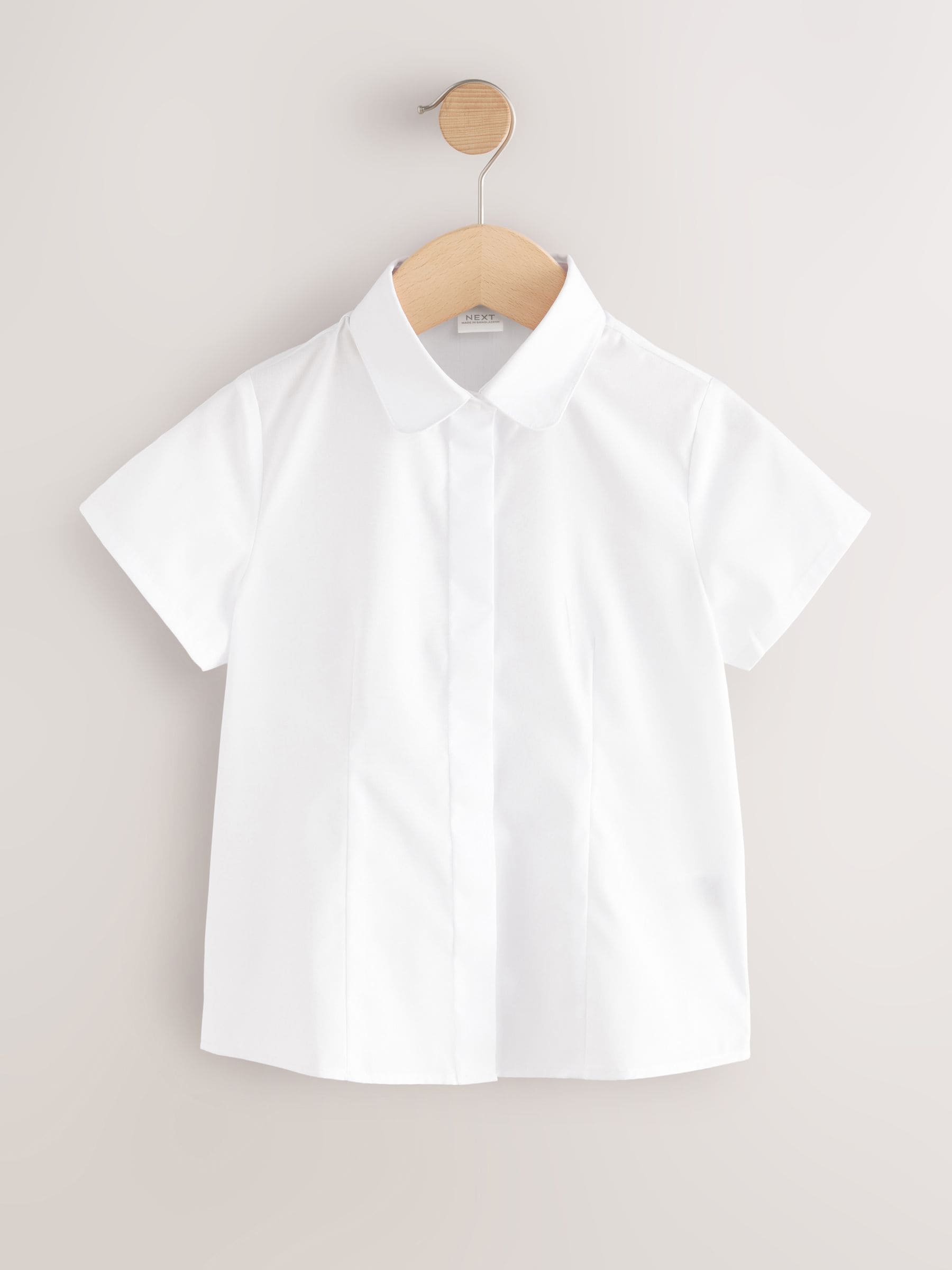 White Short Sleeve Fitted School Shirts 2 Pack (3-18yrs)