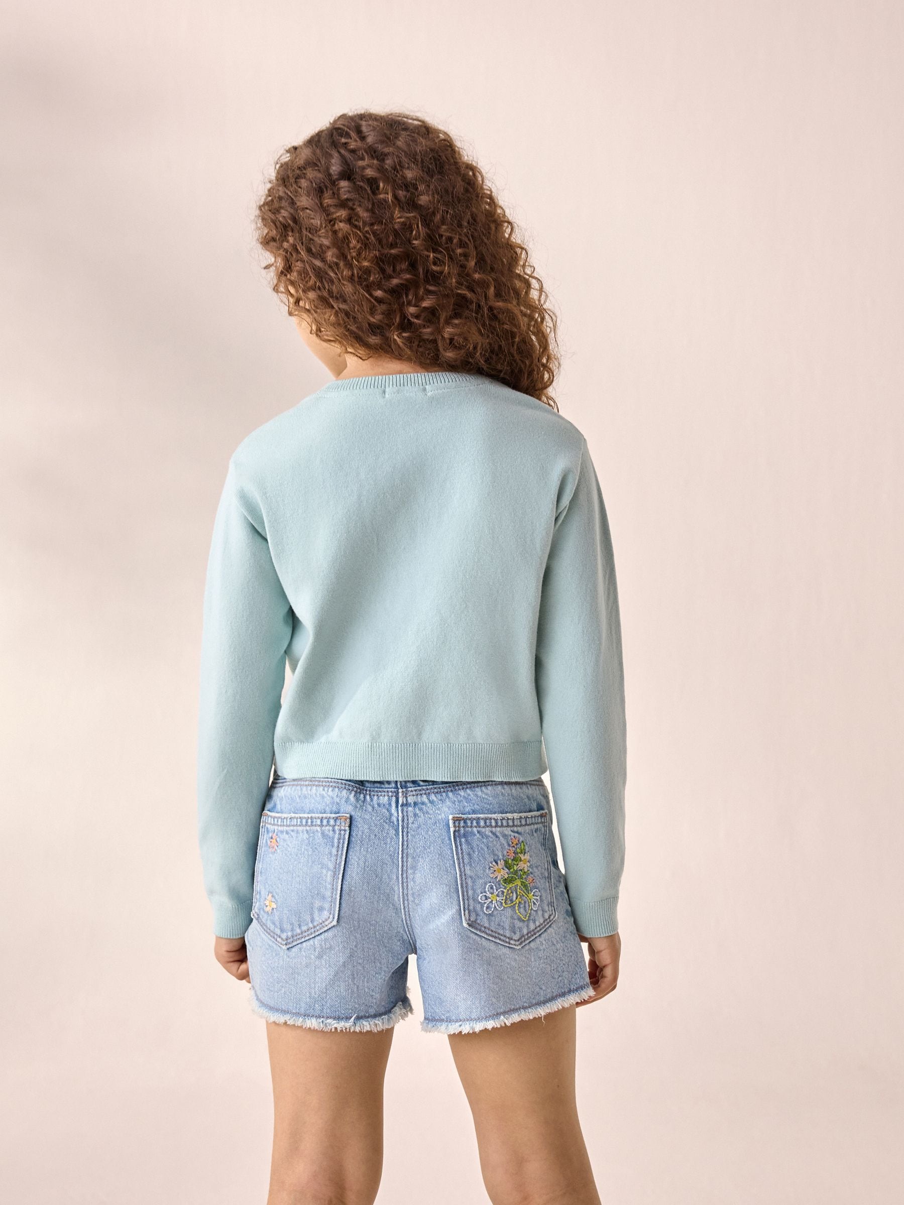 Sage Green Button Up Cardigan (3-16yrs)