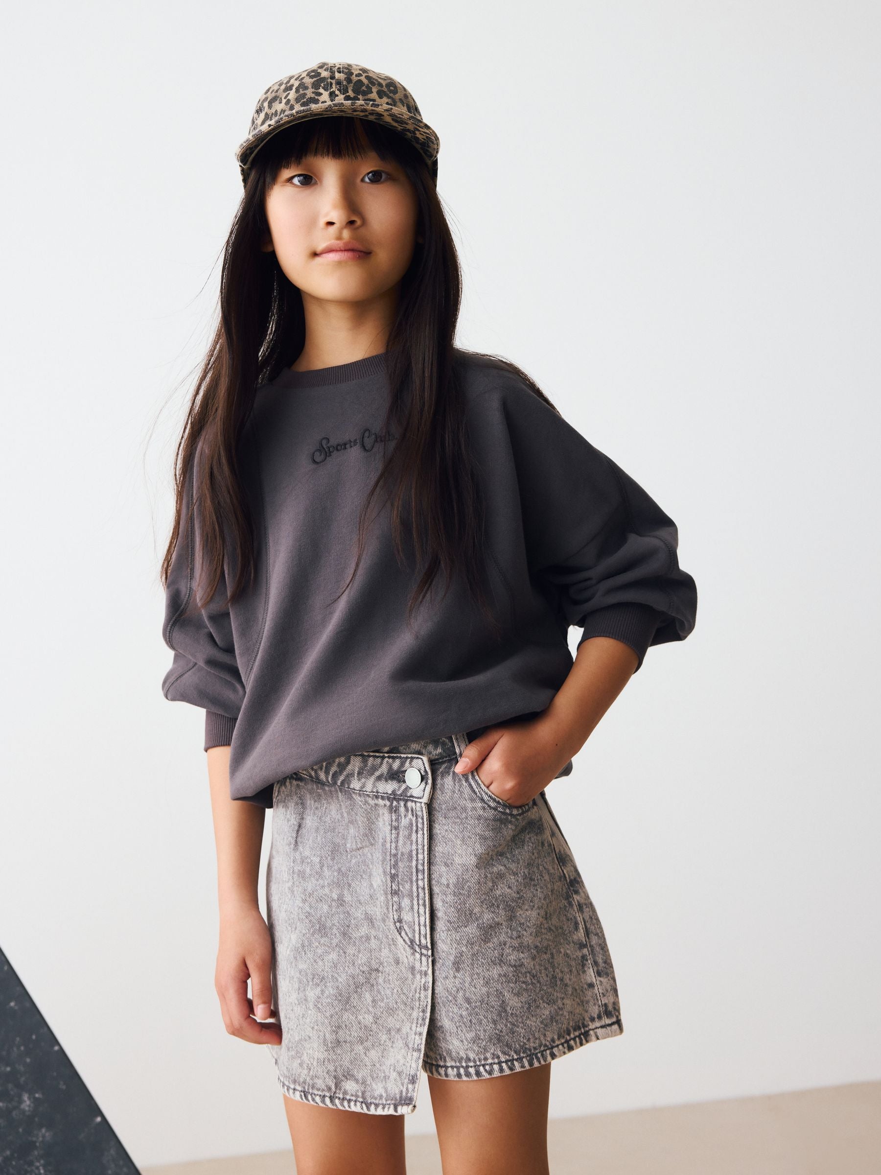 Grey Denim Skort (3-16yrs)