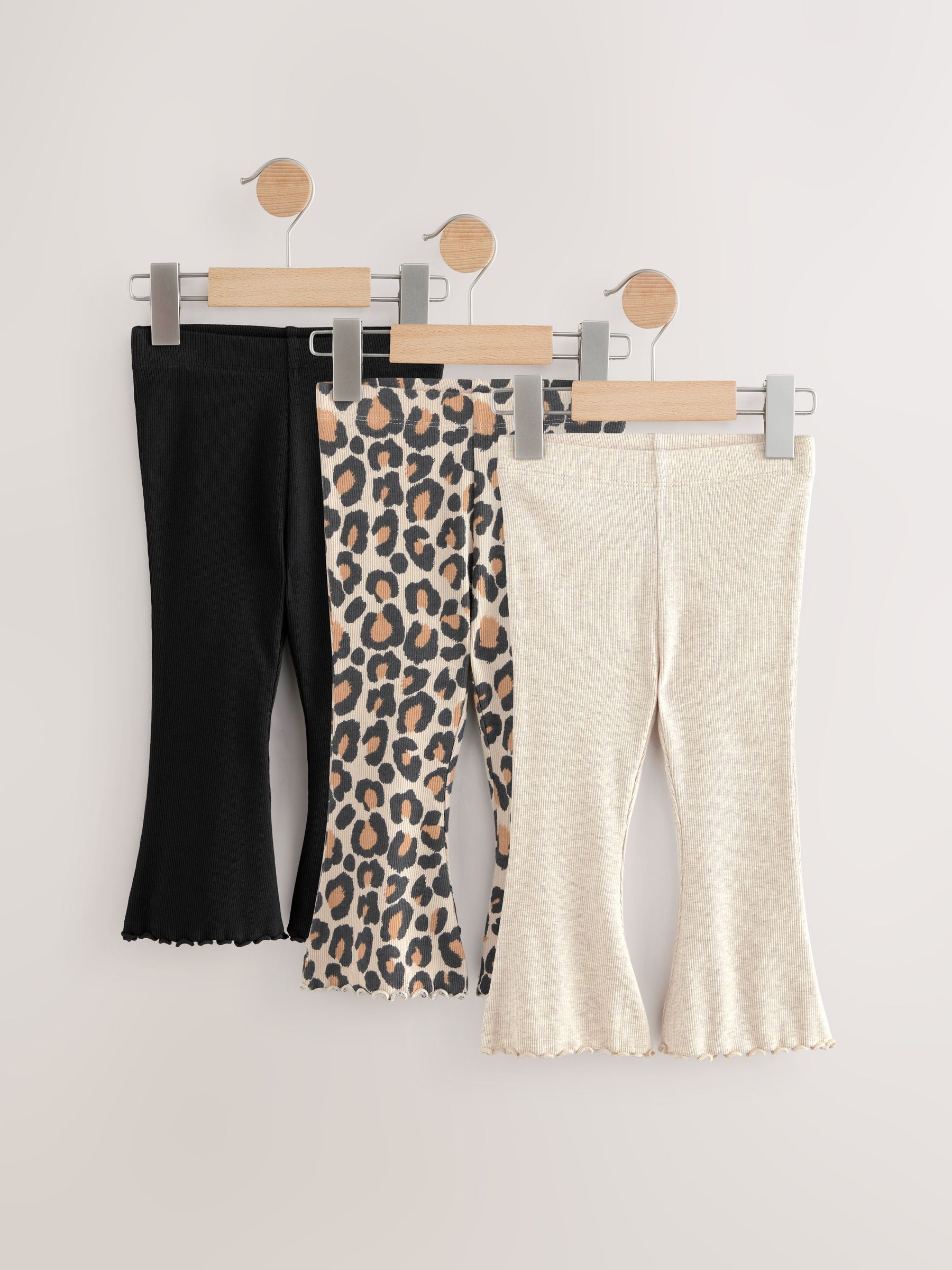 Animal Neutral Flares Leggings 3 Pack (3mths-7yrs)